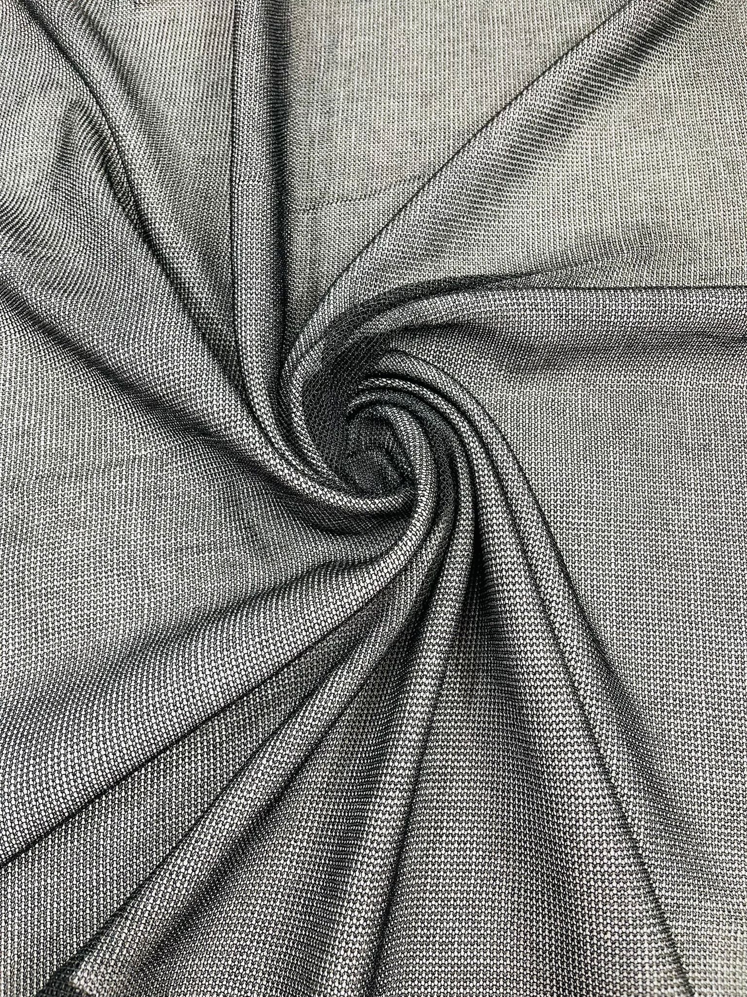 58/60" Wide Stretch Metallic Chainmail Faux Chain sheer Fabric/Cosplays Costumes.