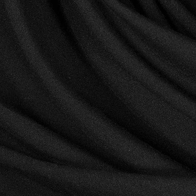 Rayon Spandex Jersey Knit Fabric – Black | 60", 240 GSM – By the Yard