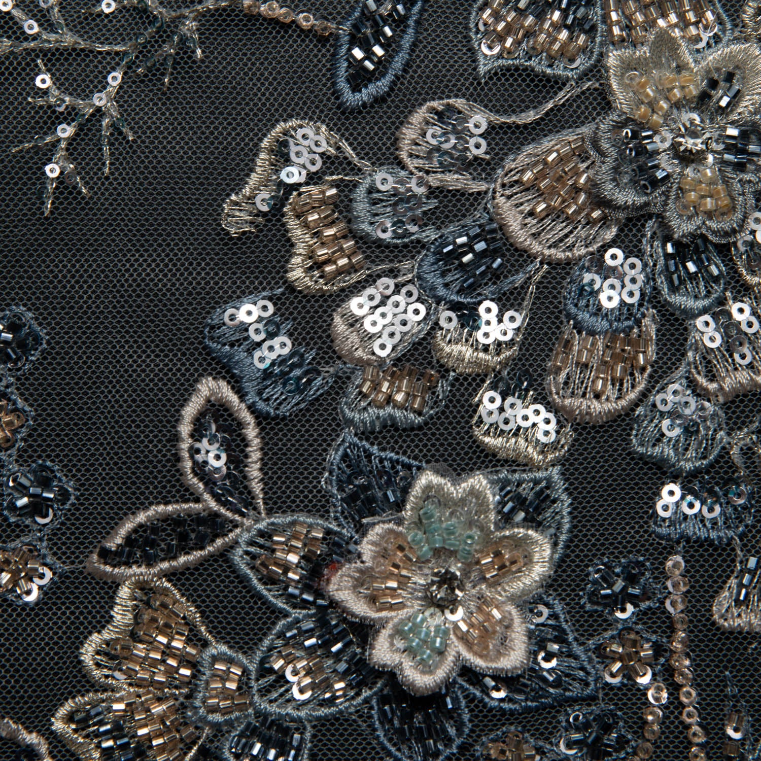Tulle Lace Fabric Embroidered with Incredible Floral Design 52" Wide | Exquisite Fabric