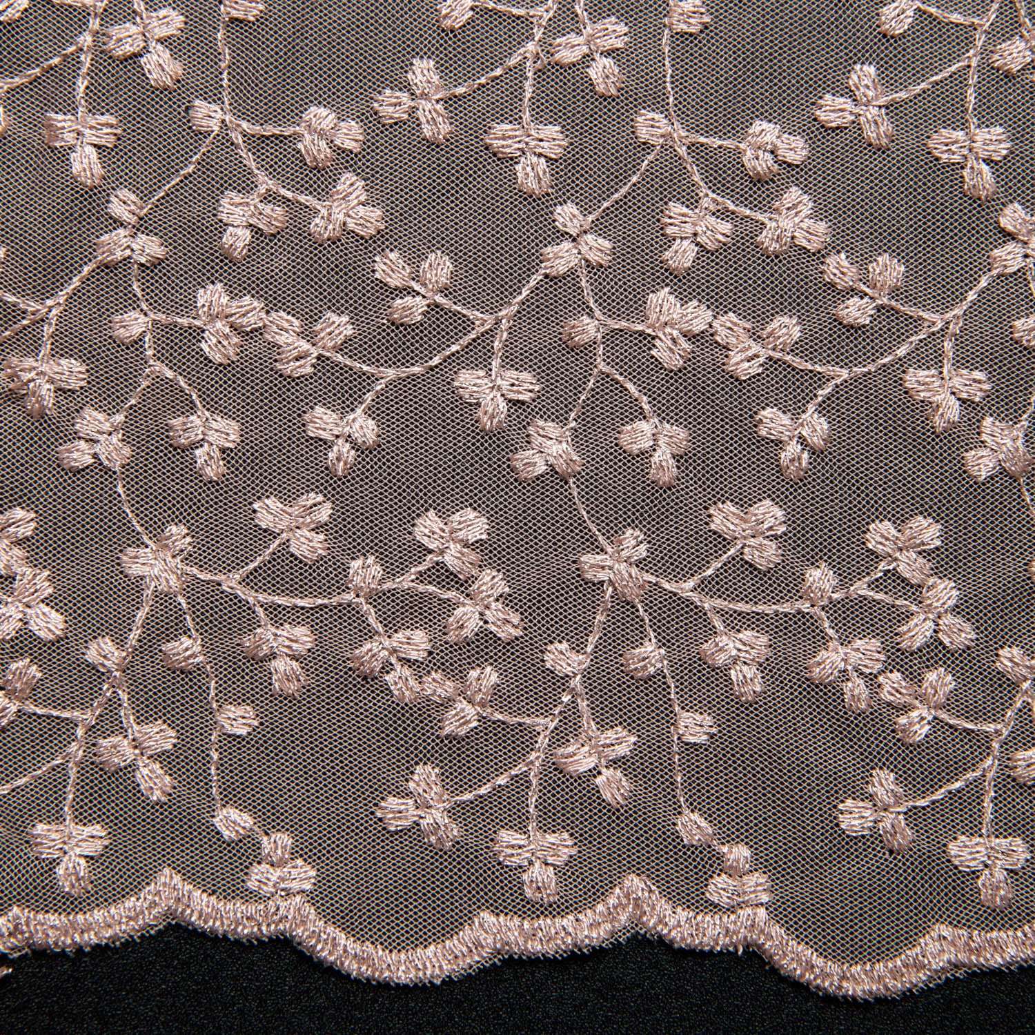 BLUSH MESH LACE FABRIC WITH METALLIC EMBROIDERED WITH BEAUTIFUL FLORAL PATTERN 52" WIDE | Exquisite Fabric
