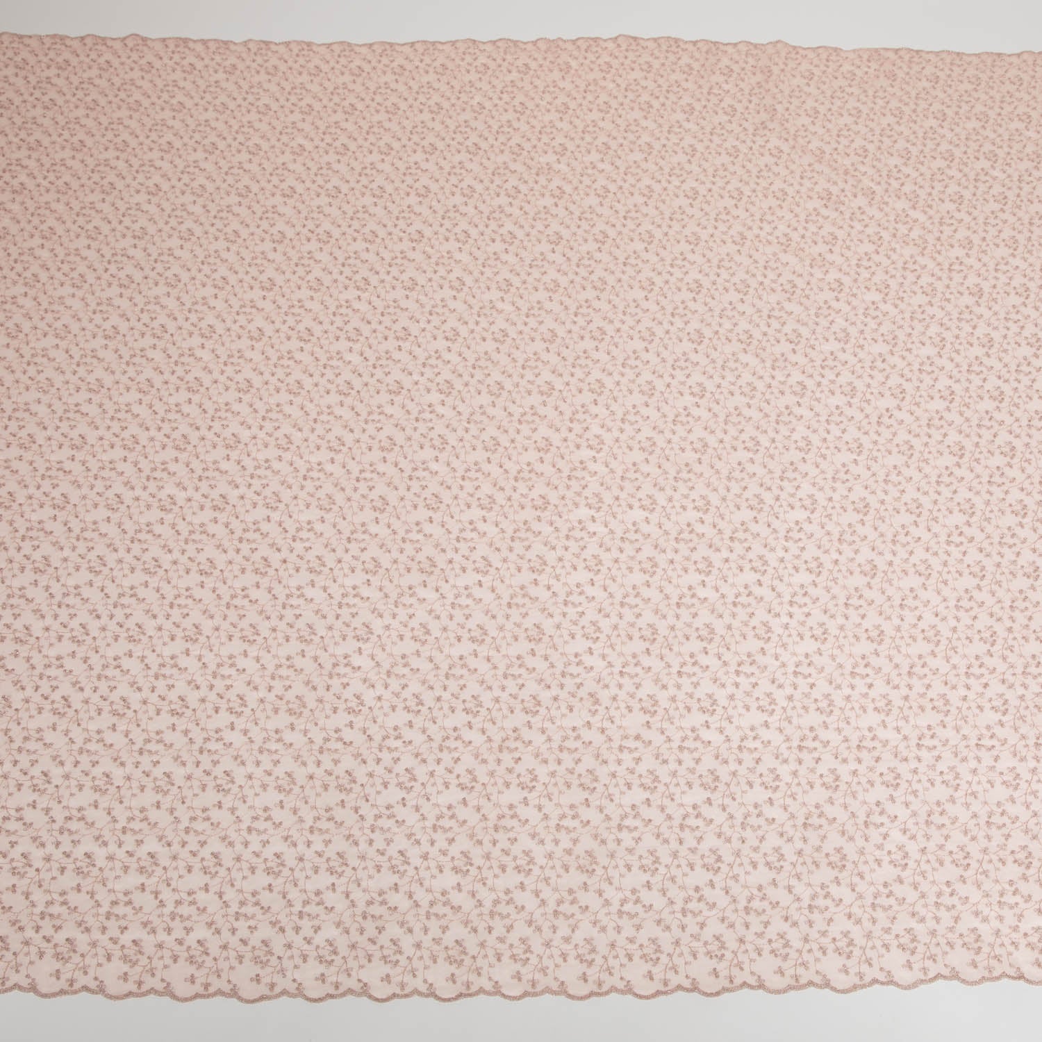 BLUSH MESH LACE FABRIC WITH METALLIC EMBROIDERED WITH BEAUTIFUL FLORAL PATTERN 52" WIDE | Exquisite Fabric