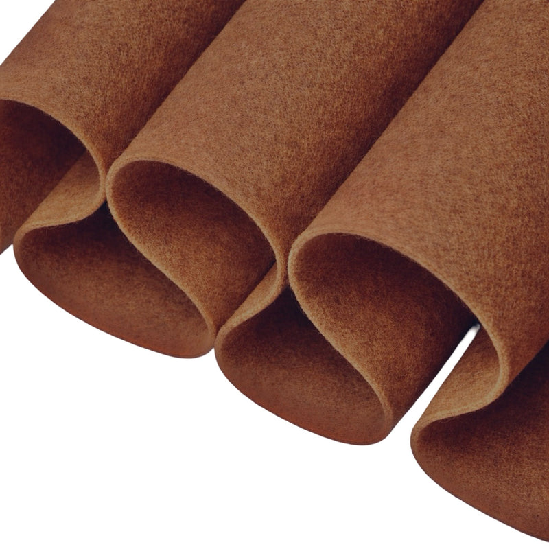 Acrylic Felt Fabric 1.6mm – 72" Wide, 160 GSM | By the Yard | Camel
