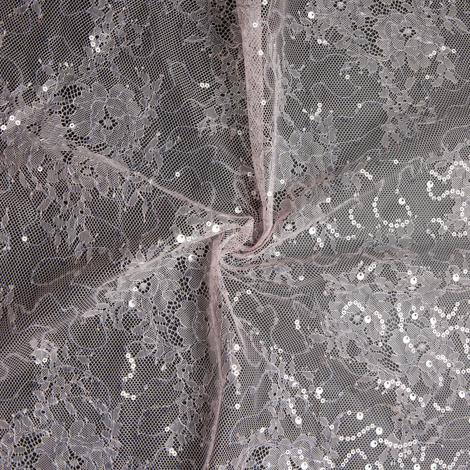 CHANTILLY LACE WITH SPANGLE 100% Nylon Pink - Exquisite Fabrics