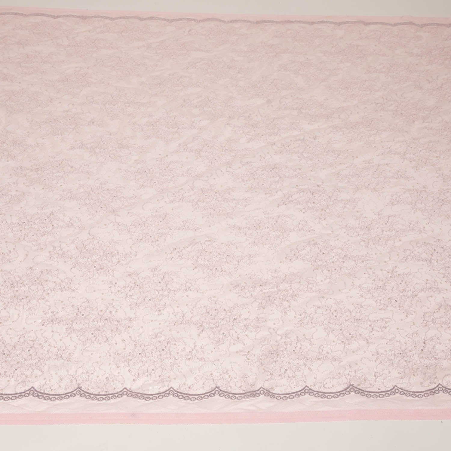 CHANTILLY LACE WITH SPANGLE 100% Nylon Pink - Exquisite Fabrics