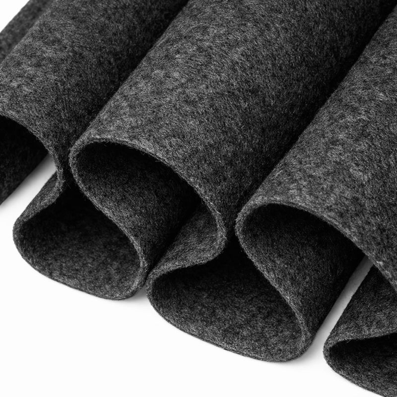 Acrylic Felt Fabric 1.6mm – Charcoal, 72" Wide, 160 GSM | By the Yard