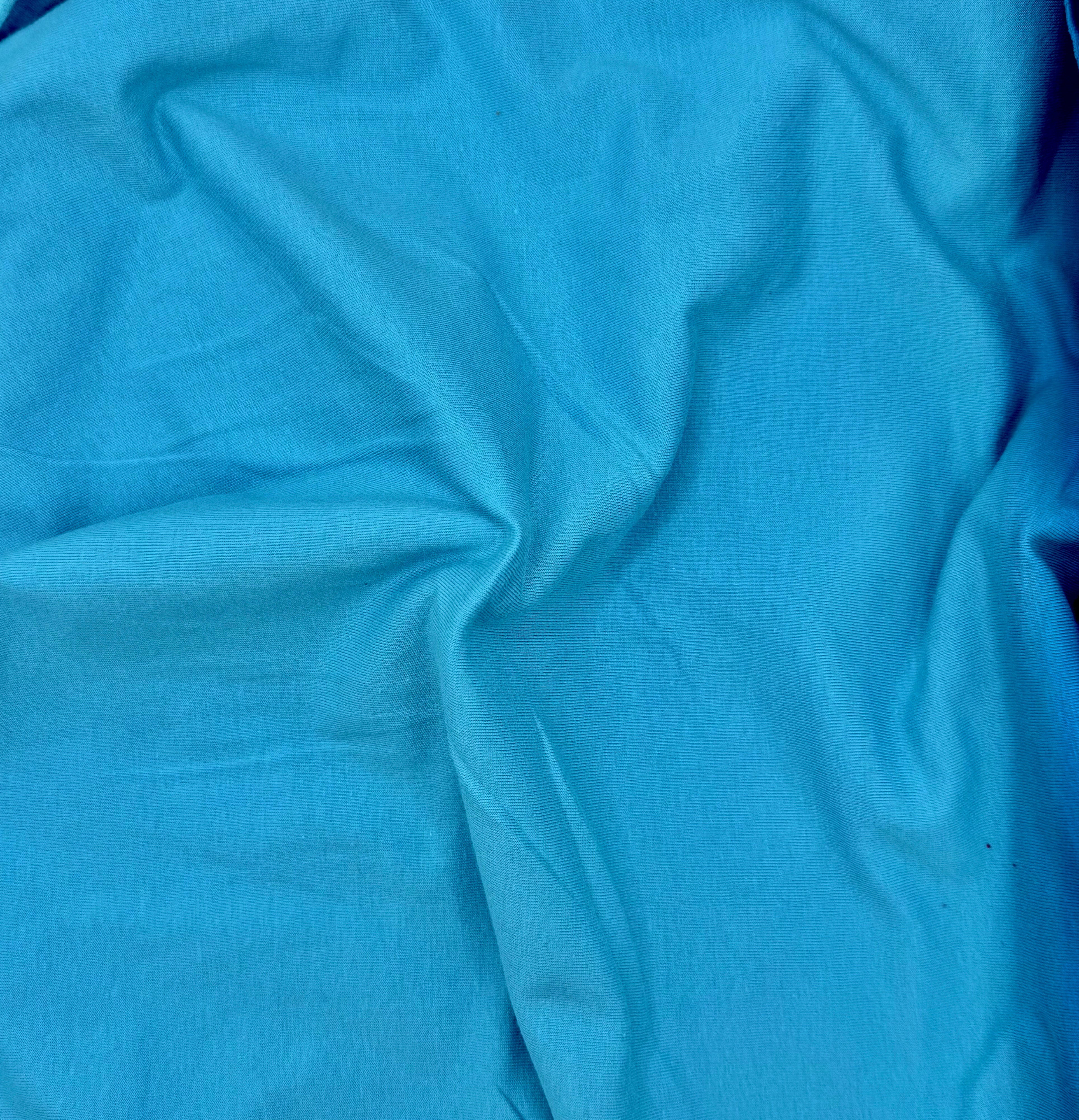 Cotton Spandex Jersey Knit Fabric – 10oz 4-Way Stretch | Aqua