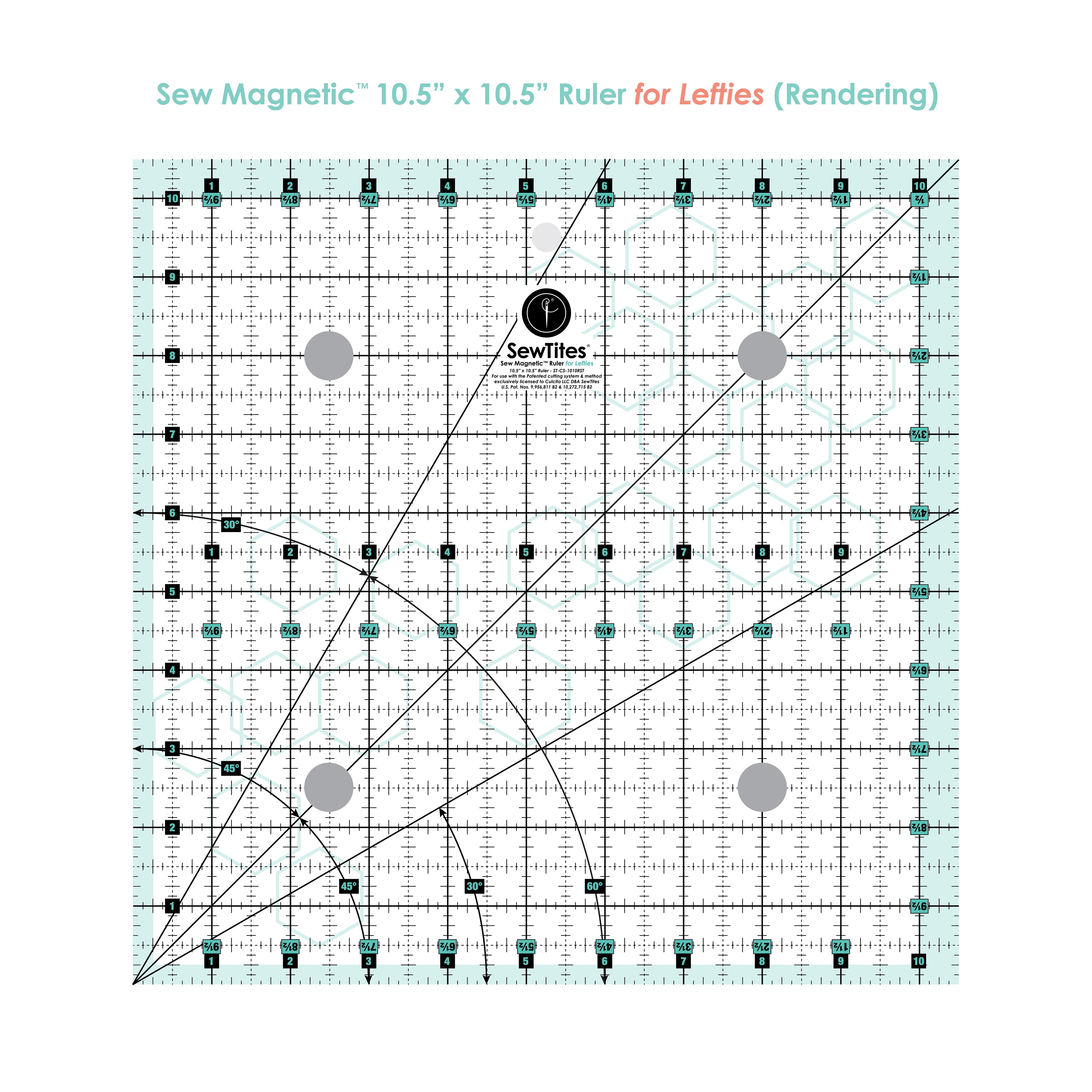Sew Magnetic 10.5" x 10.5" Ruler