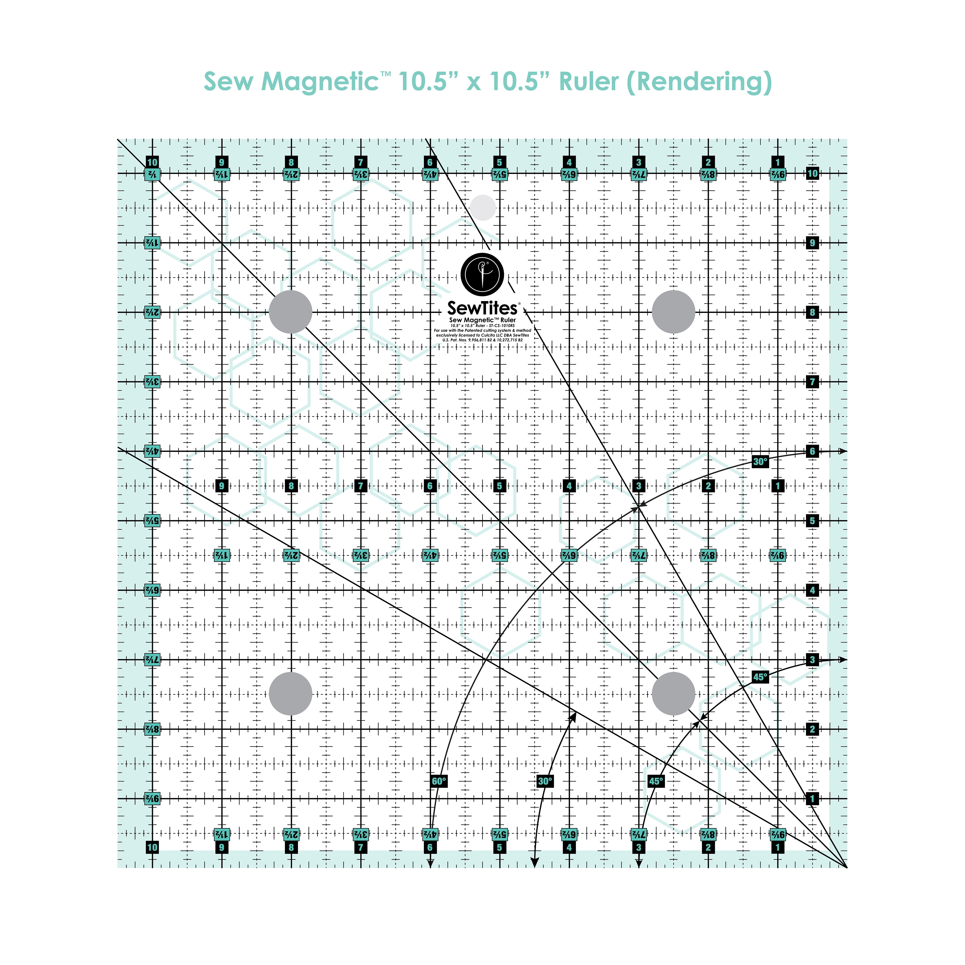 Sew Magnetic 10.5" x 10.5" Ruler