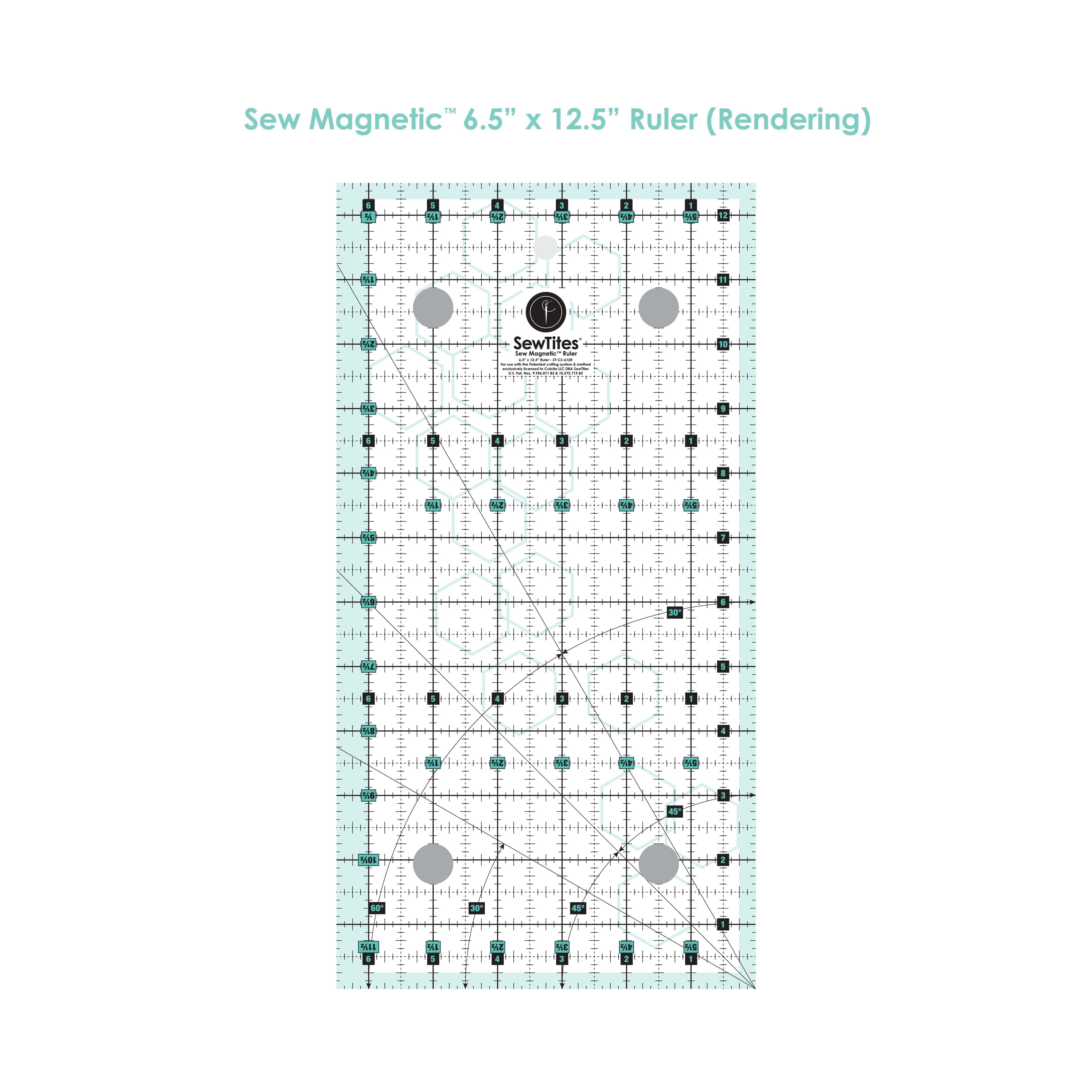 Sew Magnetic 6.5" x 12.5" Ruler
