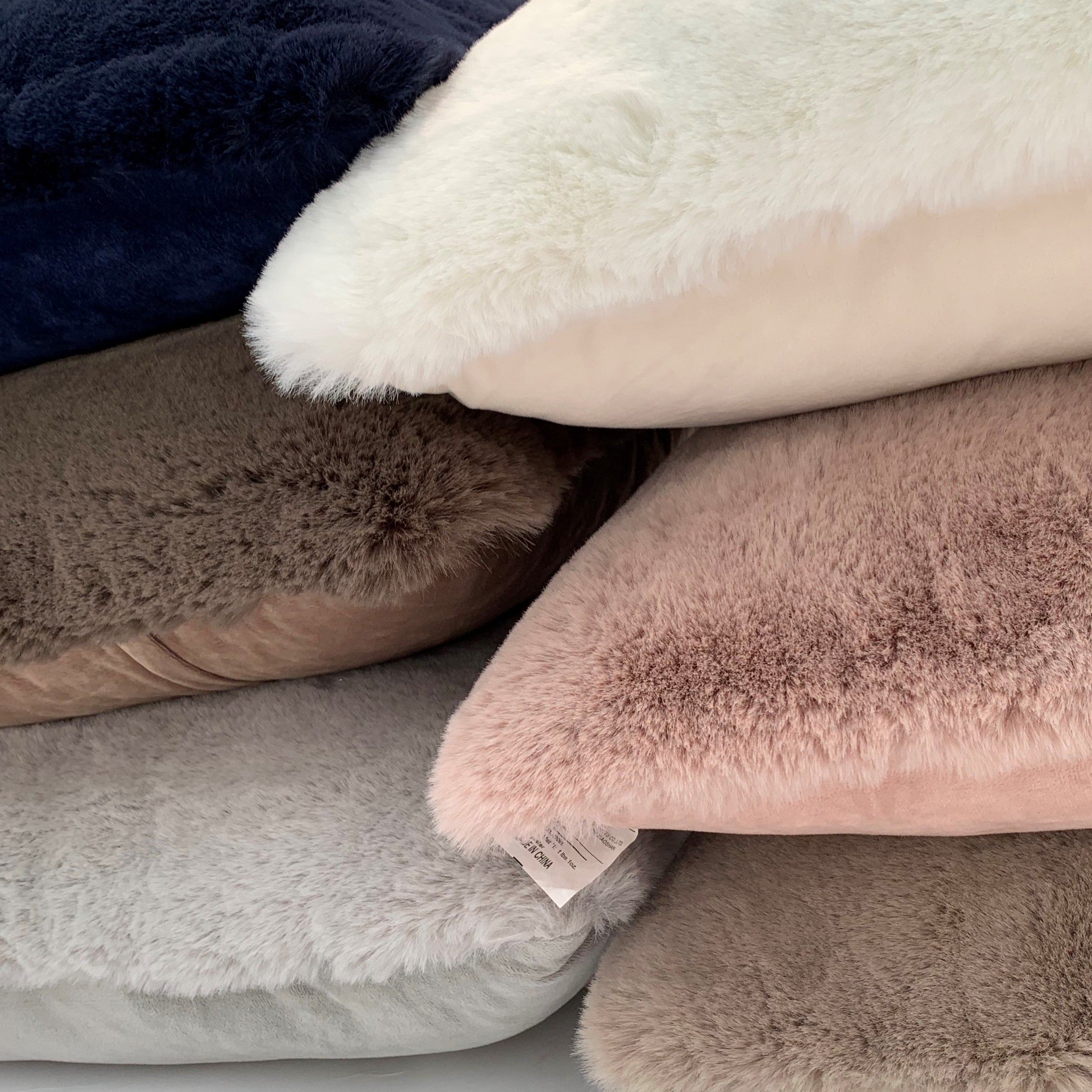 Soft Cozy Fuzzy Faux Fur Throw Pillow
