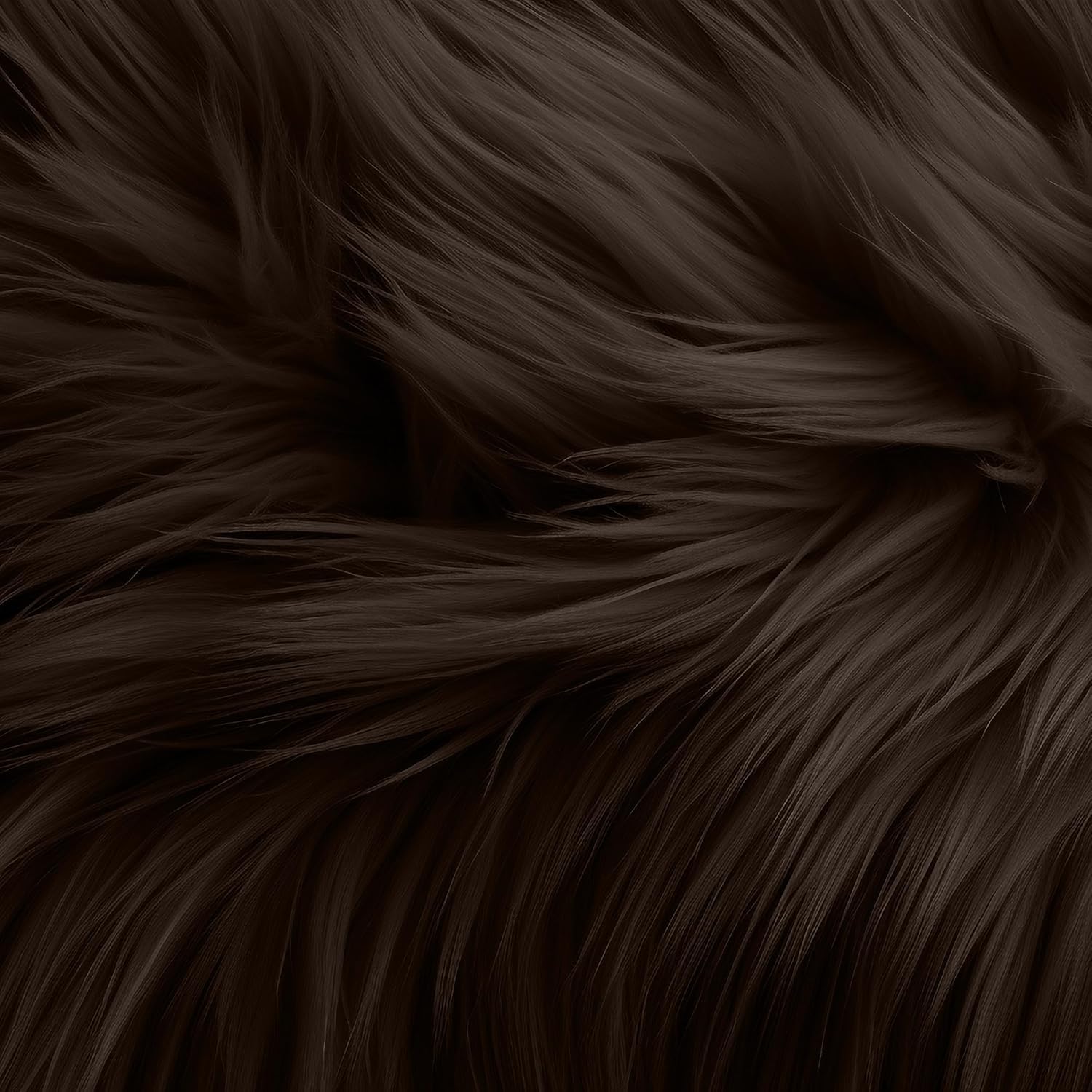Round Shaggy Faux Fur Fabric - 40 inches Diameter - for Home Decor