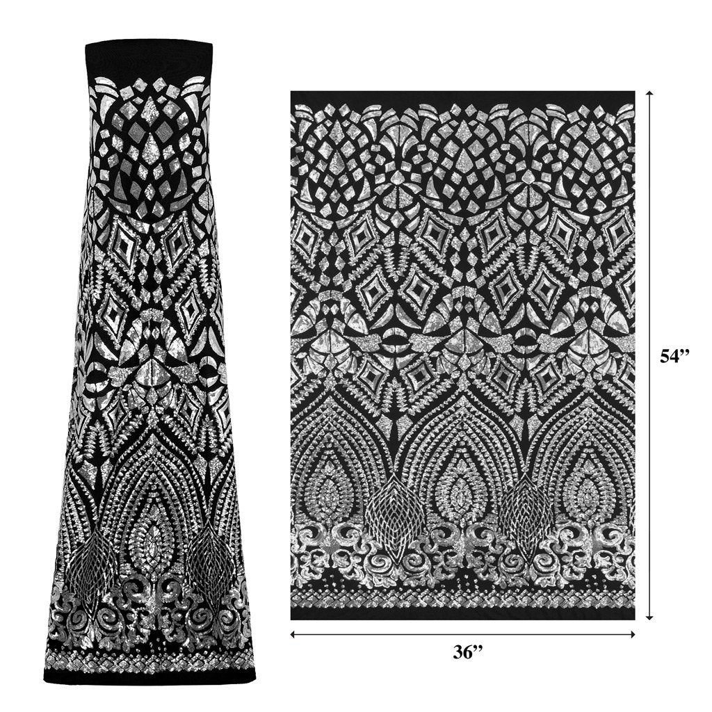 Cleopatra Stretch Mesh Sequin Fabric | Blue Moon Fabrics