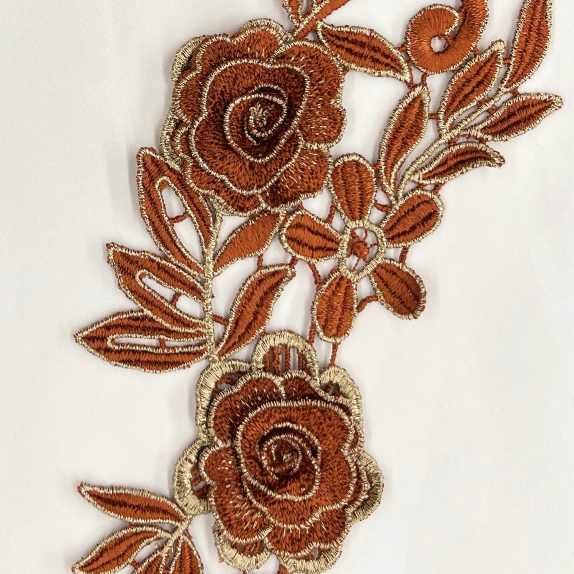 3D Floral Lace Applique Embroidered on 100% Polyester Net Mesh | Lace USA - 55305