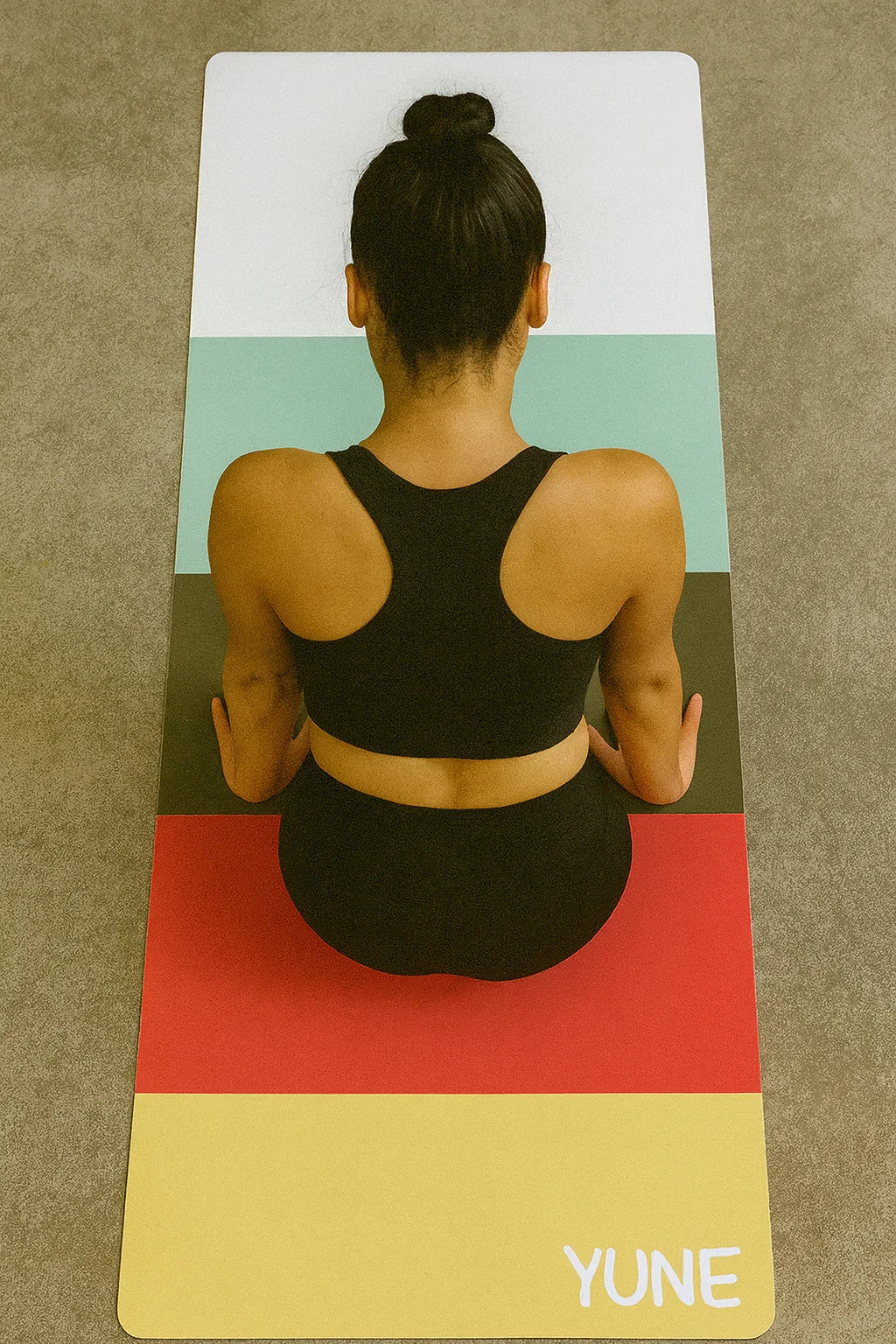 Yoga Mat | 6mm Thick | Multi Color Striped | Non-Slip | Eco Friendly | Yune Yoga | Trestles