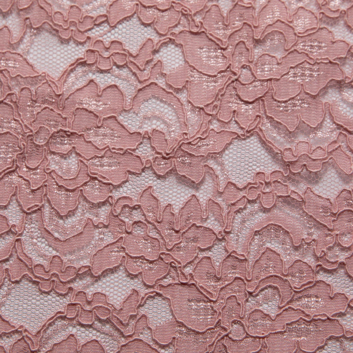 BLUSH CORDED RASCHEL LACE FABRIC WITH ELEGANT FLORAL PATTERN 55% NYLON 45% COTTON  52/54" WIDE | Exquisite Fabric