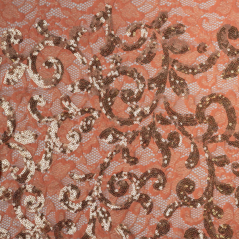 Cottage Garden Stretch Lace Sequin Fabric | Blue Moon Fabrics