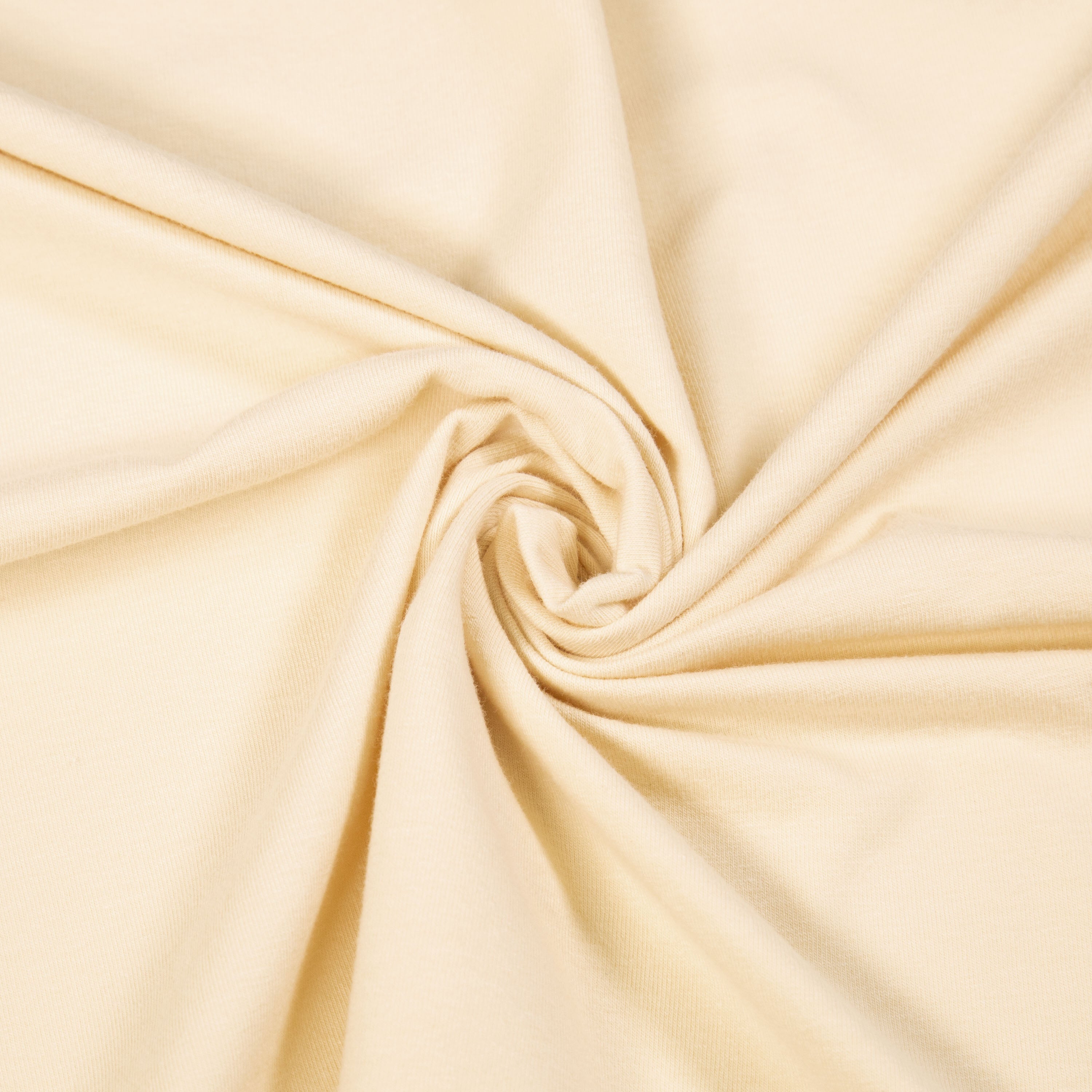 Cotton Spandex Jersey Knit Fabric – 10 oz 4-Way Stretch | Cream