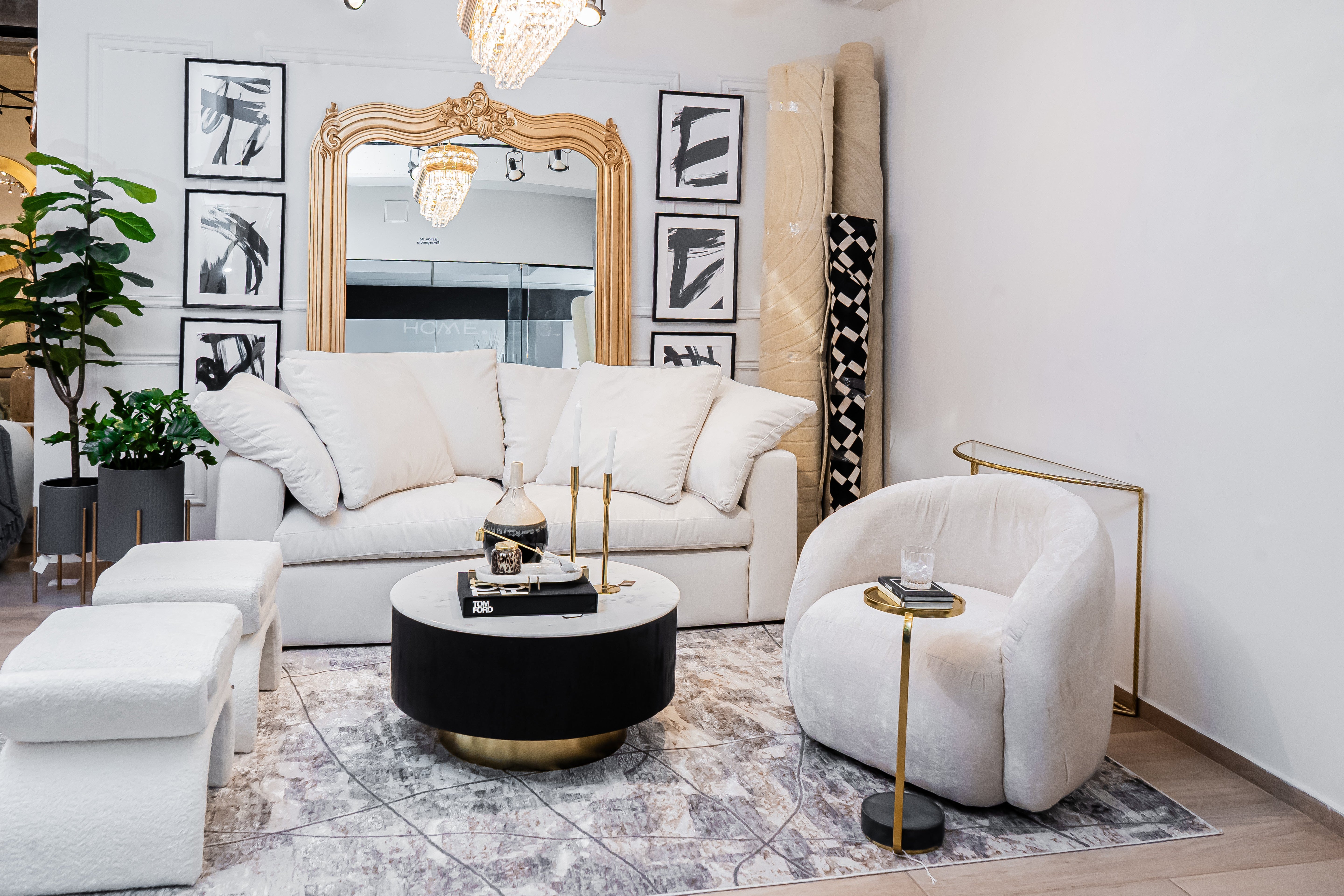 Modern Charcoal Rug with Cream and Bronze Accents in Abstract High-Low Texture - KAI 206