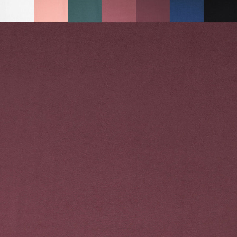 DTY Double Brushed Polyester Spandex Knit Fabric | Marsala