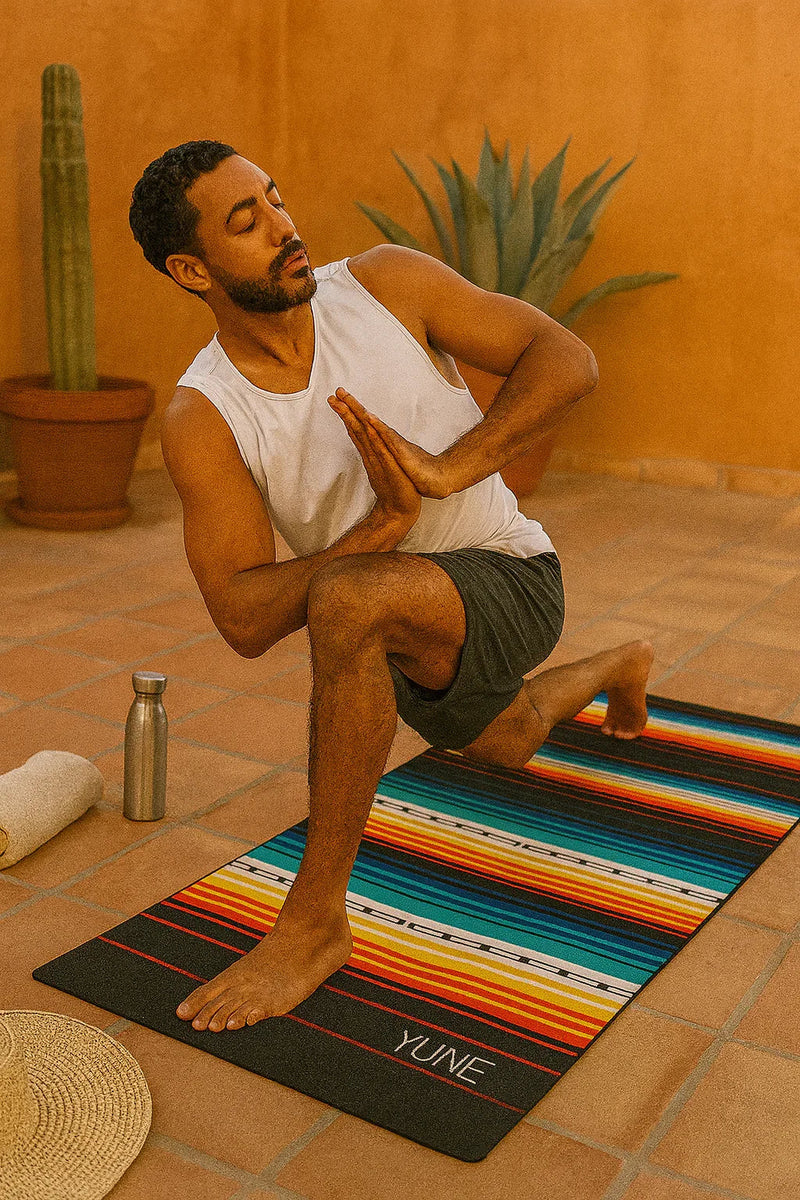 Yoga Mat | 6mm Thick | Striped | Non-Slip | Eco Friendly | Yune Yoga | Devo