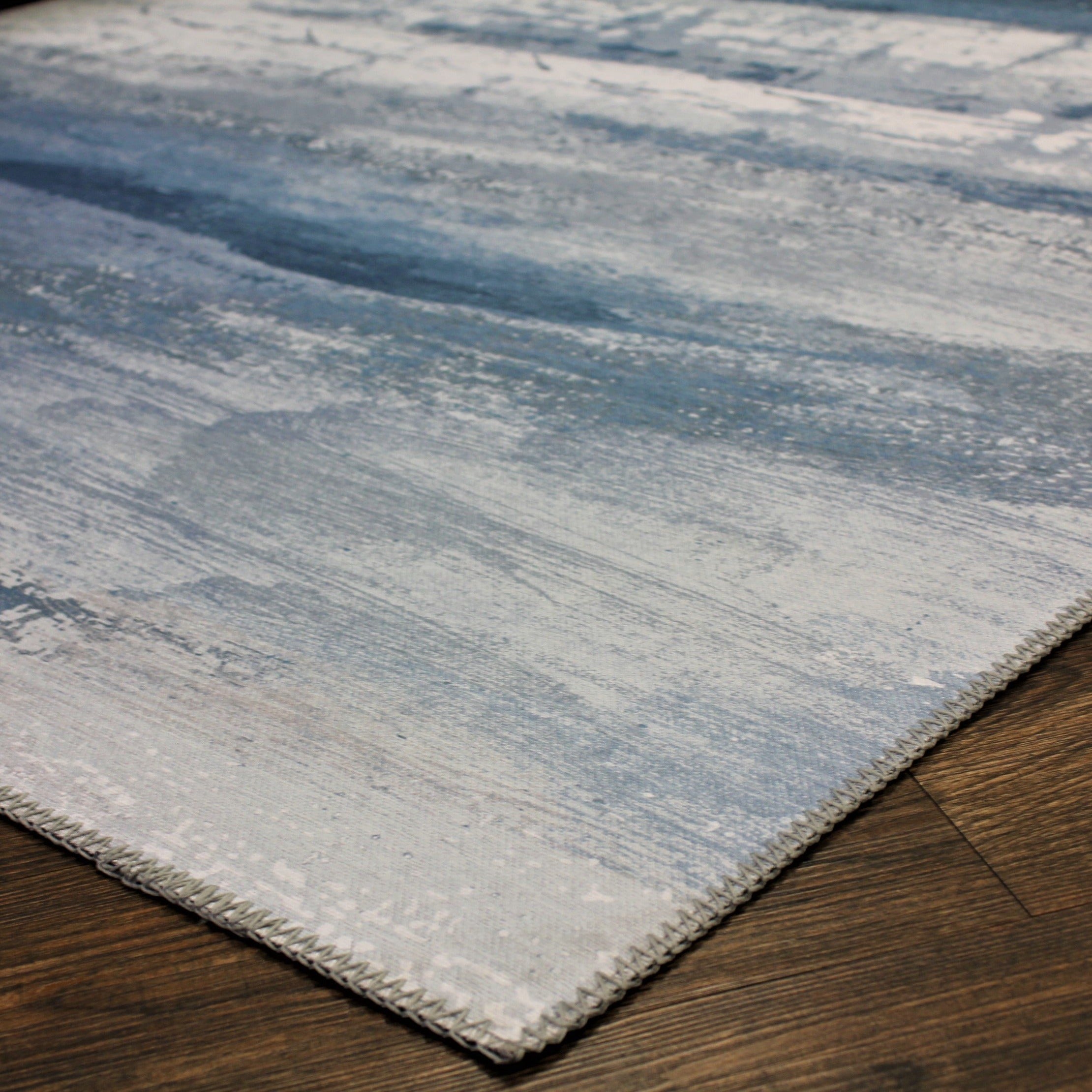 Blue Meadow Comfort Print Art Design Area Rug/ Carpet