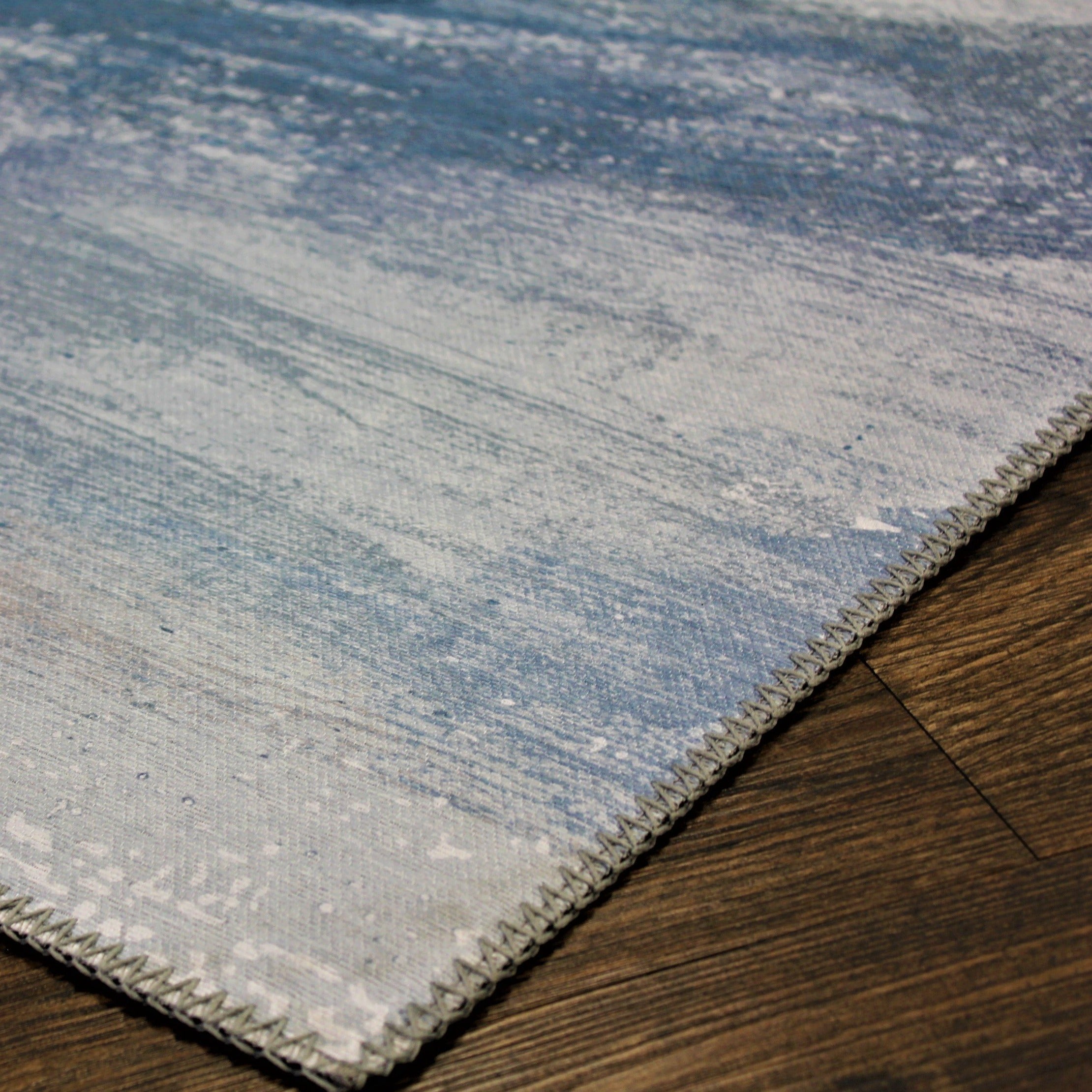 Blue Meadow Comfort Print Art Design Area Rug/ Carpet
