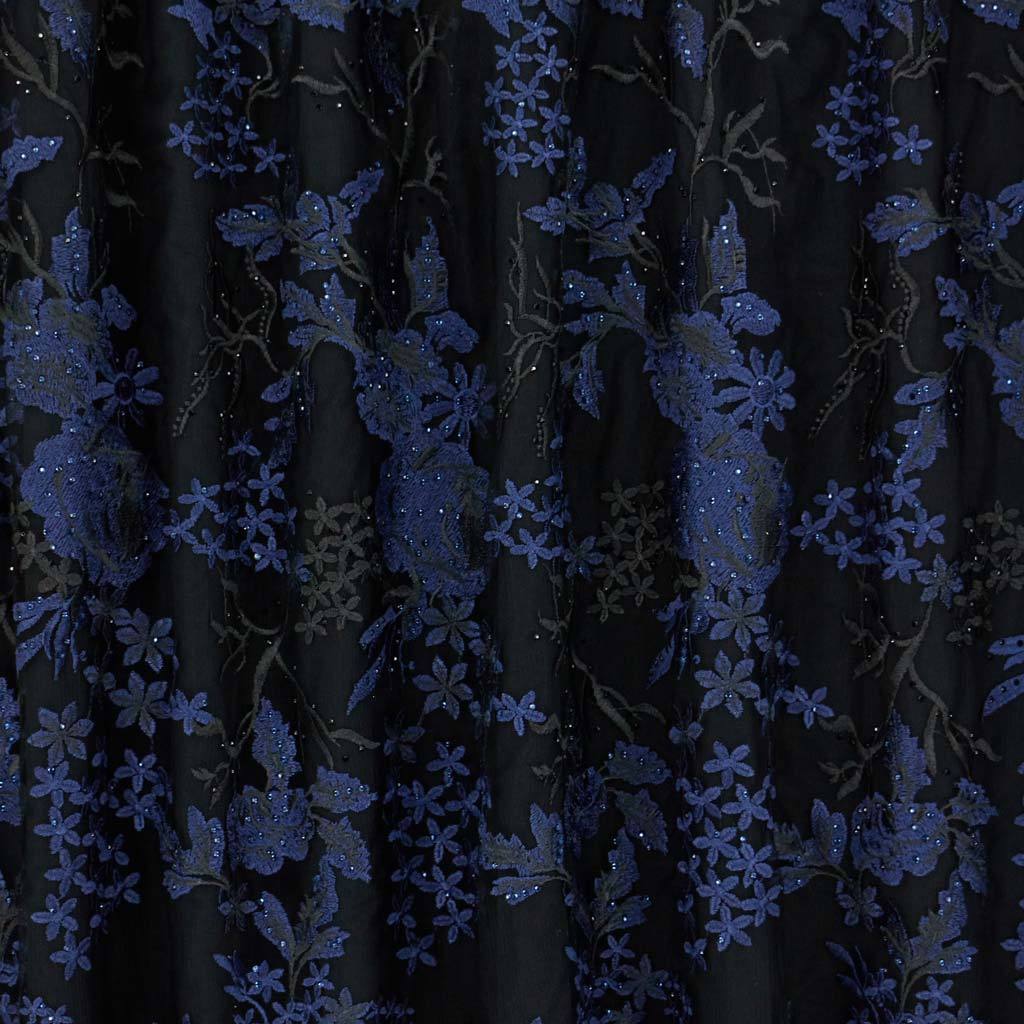Eve Embroidered Mesh Fabric | Blue Moon Fabrics