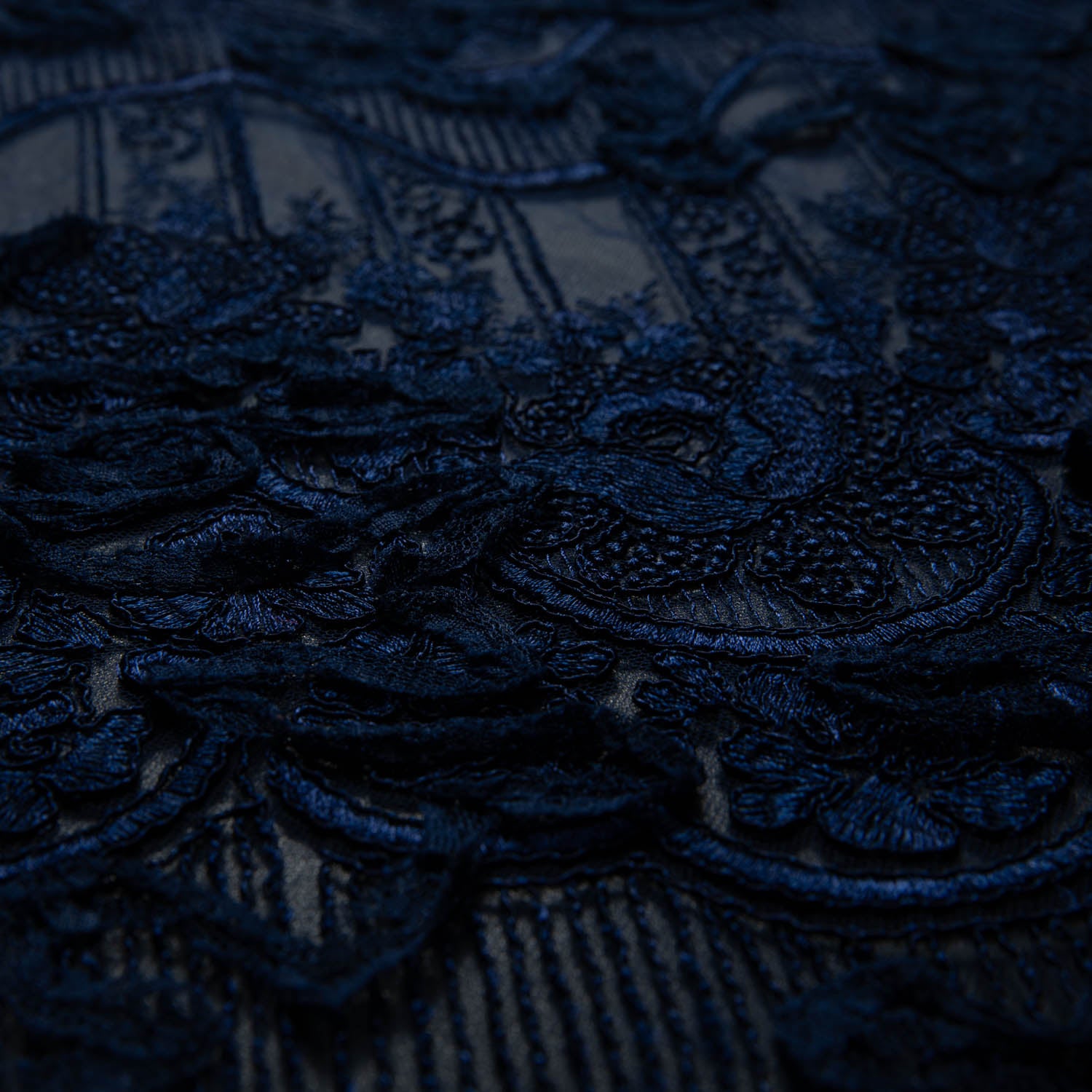 Tulle Lace Fabric Embroidery with Tape Work and Intricate Design 52" Wide | Exquisite Fabric