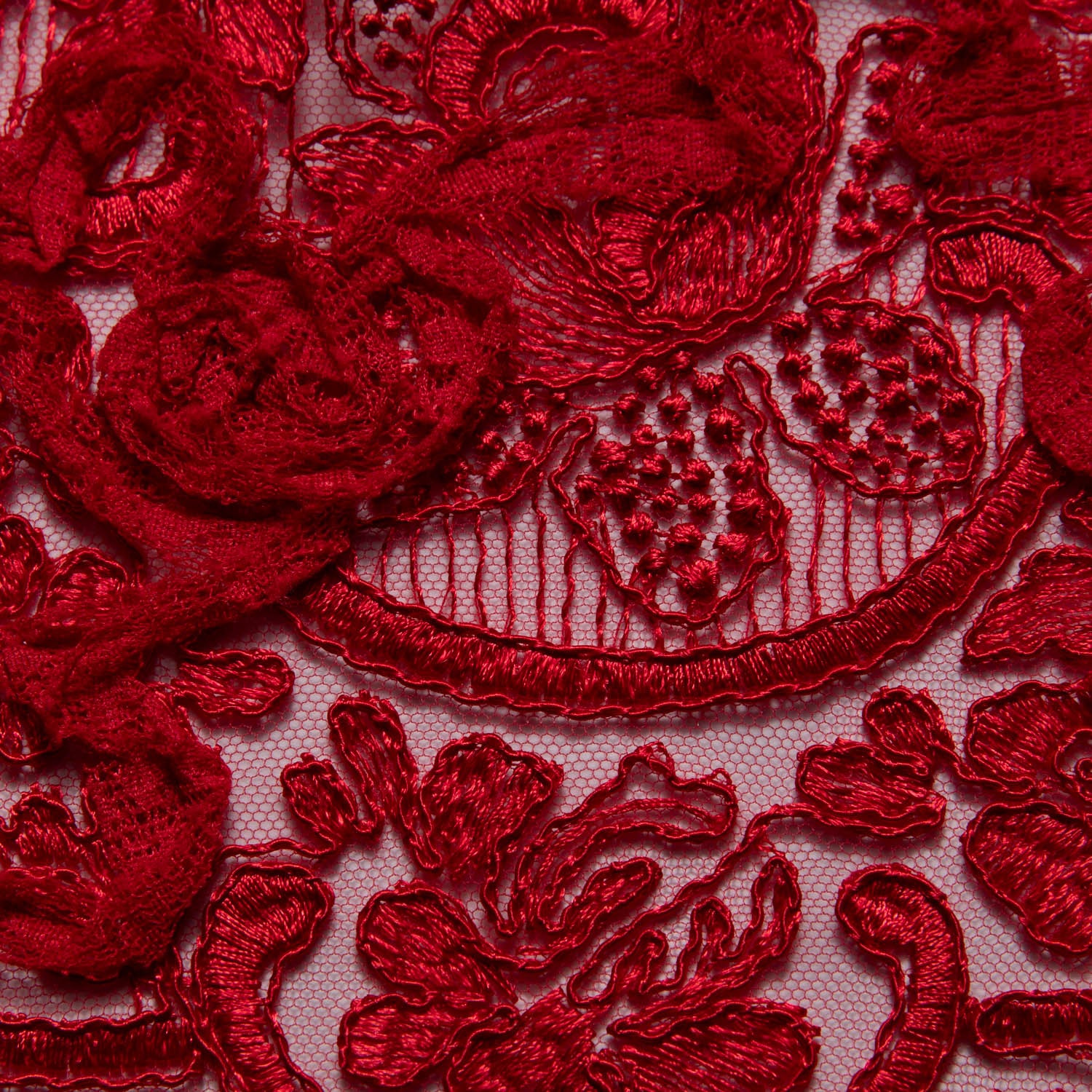 Tulle Lace Fabric Embroidery with Tape Work and Intricate Design 52" Wide | Exquisite Fabric