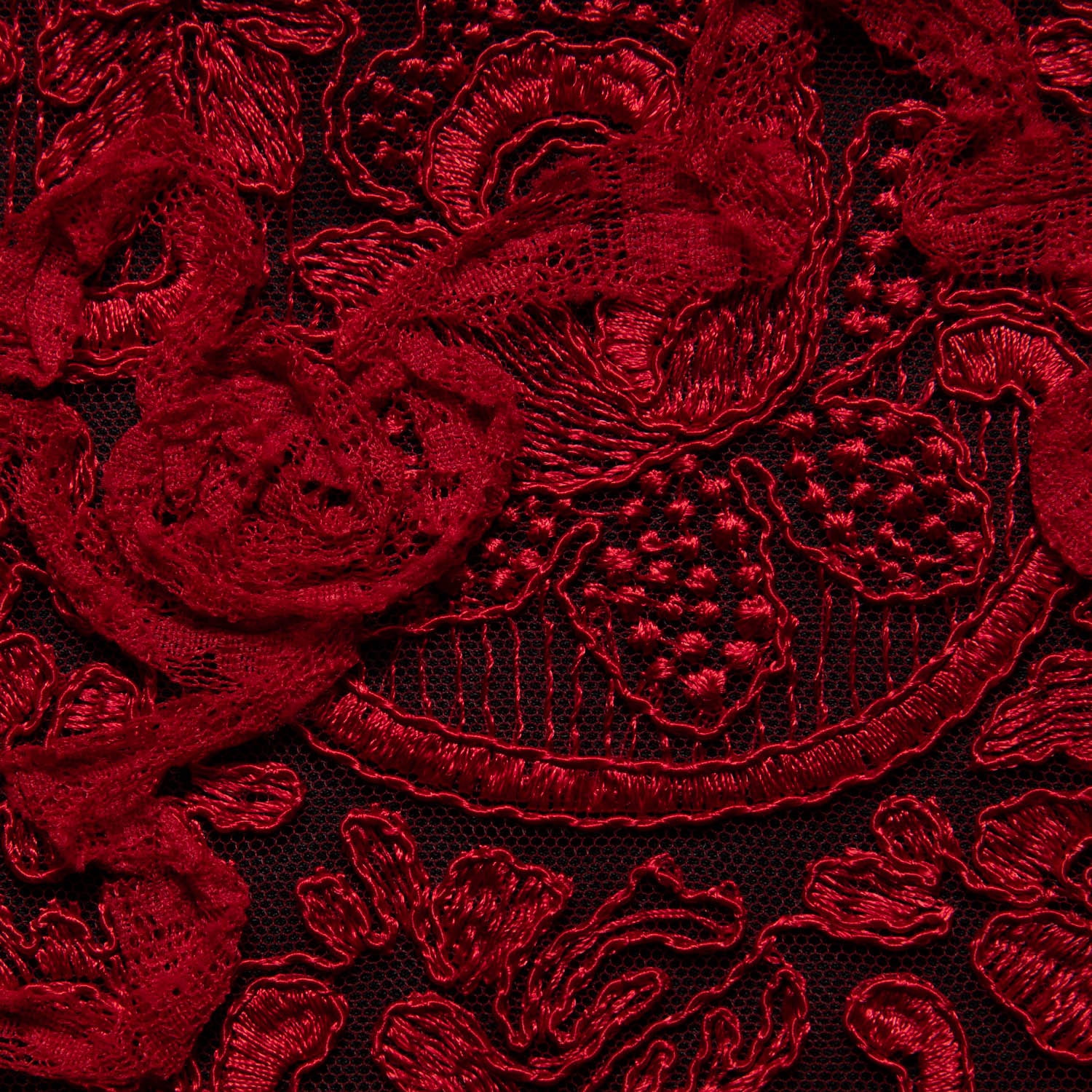 Tulle Lace Fabric Embroidery with Tape Work and Intricate Design 52" Wide | Exquisite Fabric