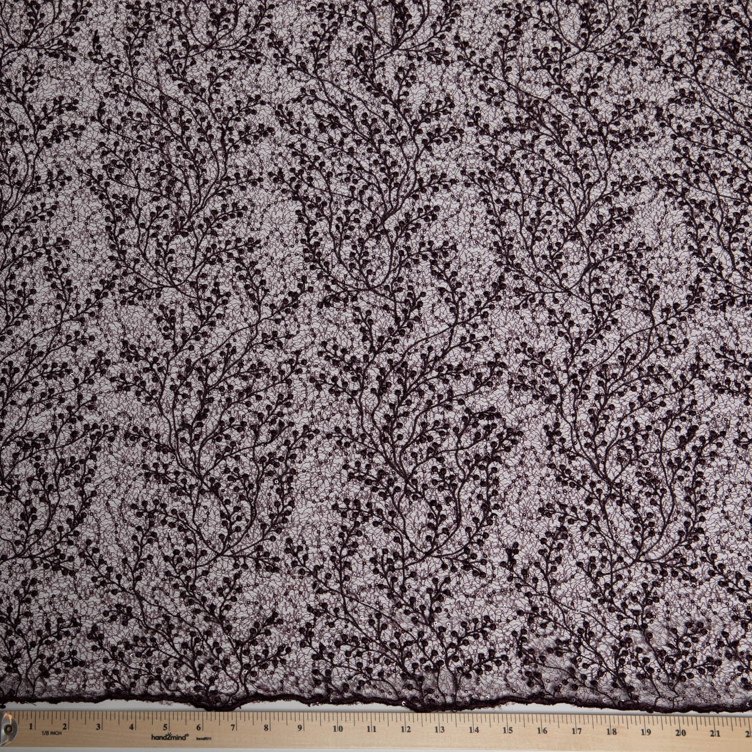 Spider Tulle Lace Fabric with Spangles & Sequins and Incredibly Rich & Elegant Pattern 52" Wide | Exquisite Fabric