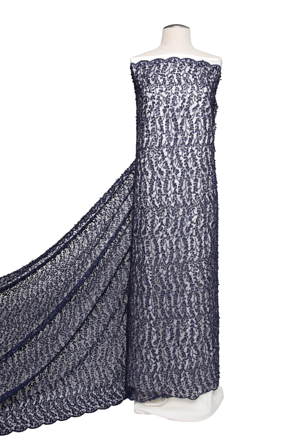 Seagull Tulle Lace Fabric MP/P Dalang Embroidered with Glorious Pattern 50/52" Wide | Exquisite Fabric