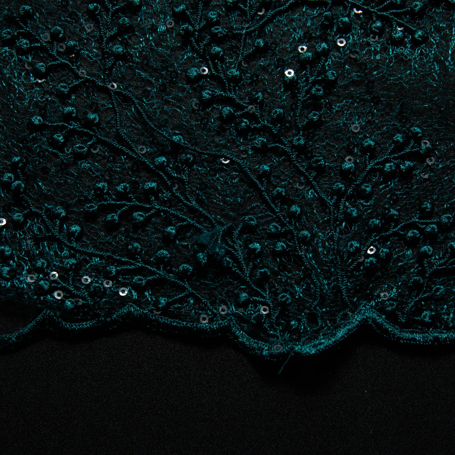 Spider Tulle Lace Fabric with Spangles & Sequins and Incredibly Rich & Elegant Pattern 52" Wide | Exquisite Fabric