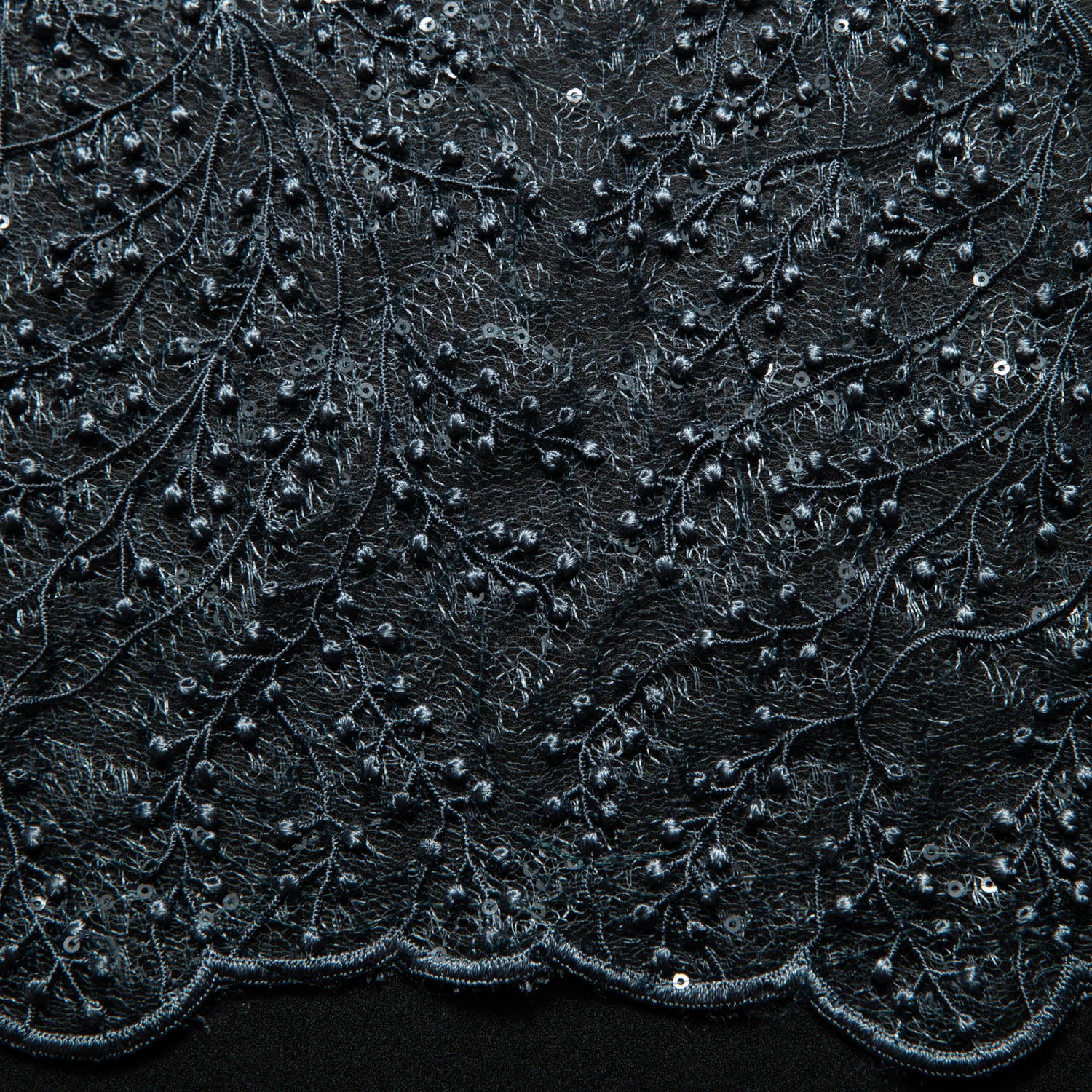 Spider Tulle Lace Fabric with Spangles & Sequins and Incredibly Rich & Elegant Pattern 52" Wide | Exquisite Fabric