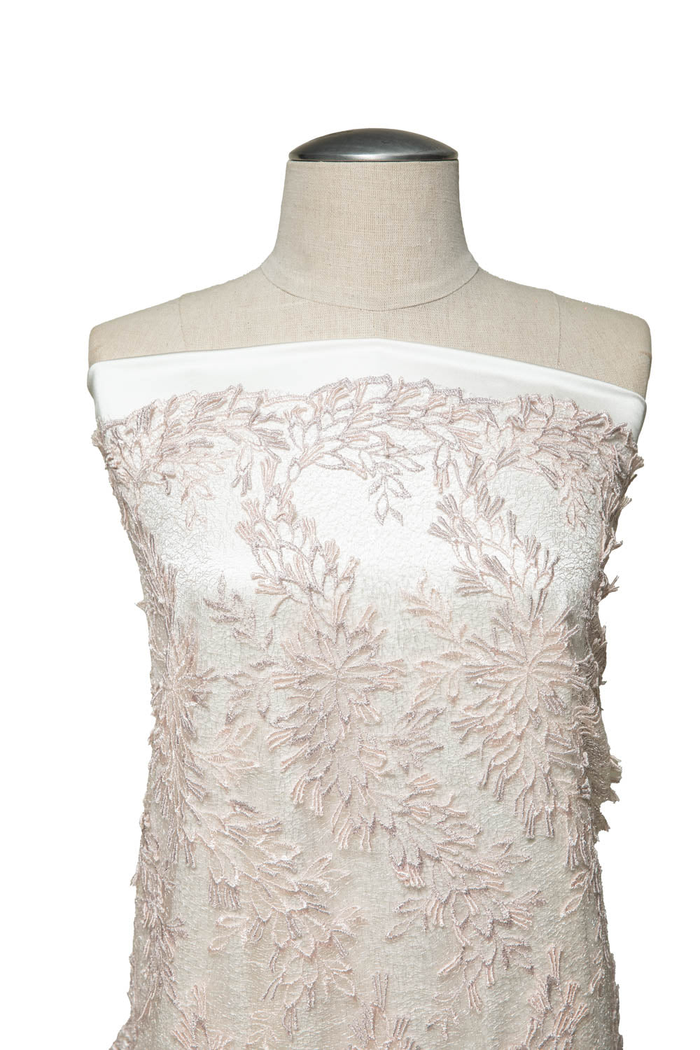 Tulle Lace Fabric Embroidered with Applique and Intricate 3D Pattern 100% Polyester 50/52" Wide | Exquisite Fabric