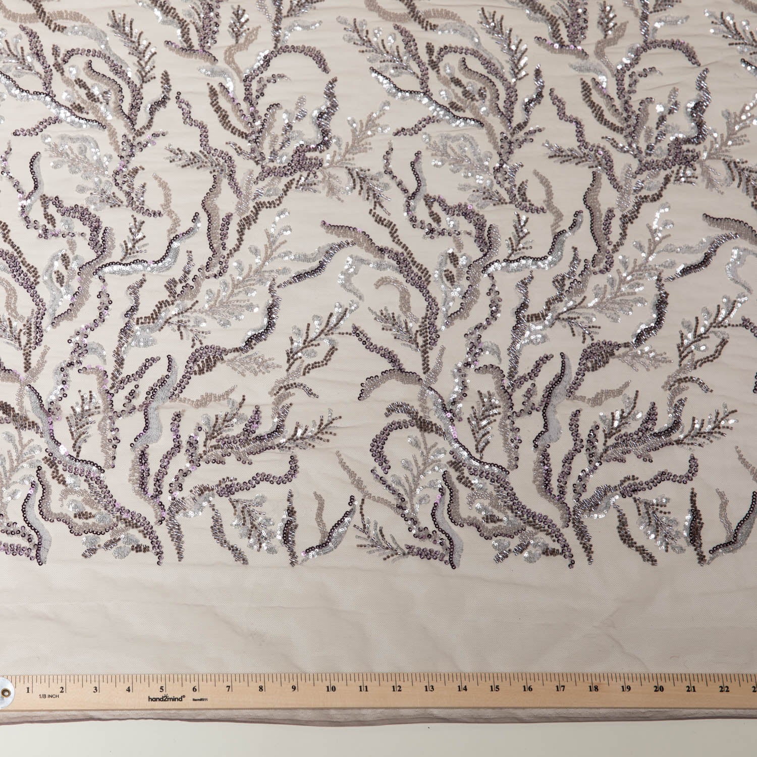 Embroidered Lace Fabric Beaded, Sequined with Amazing Rich Design 50/52" Wide | Exquisite Fabric