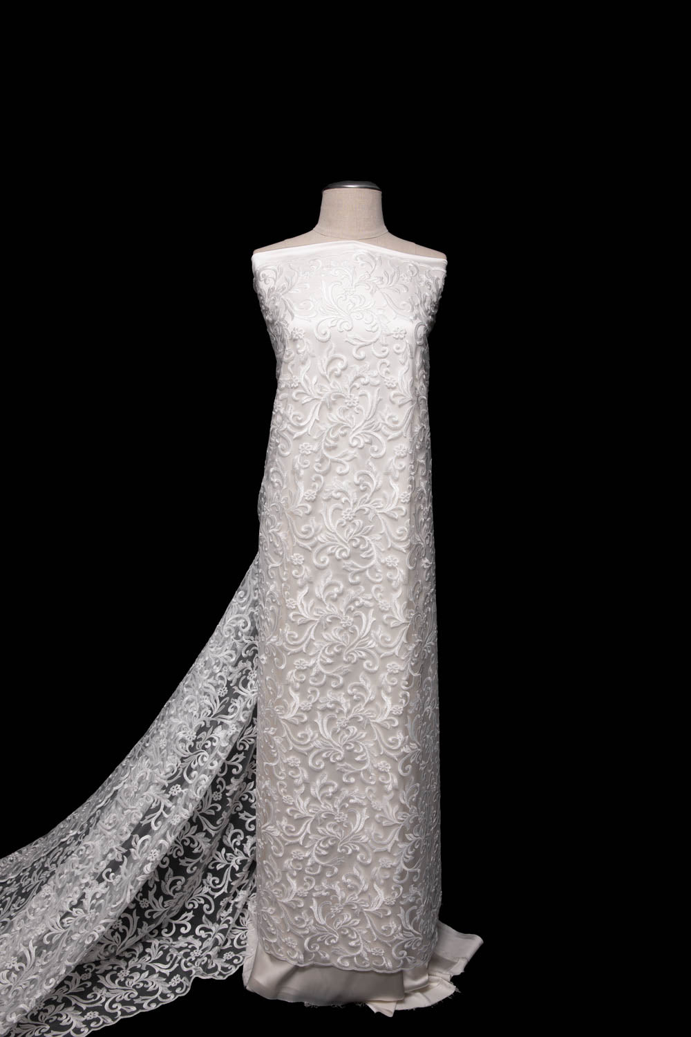 Tulle Lace Fabric Embroidered with Intricate Design 100% Polyester 50/52" Wide | Exquisite Fabric
