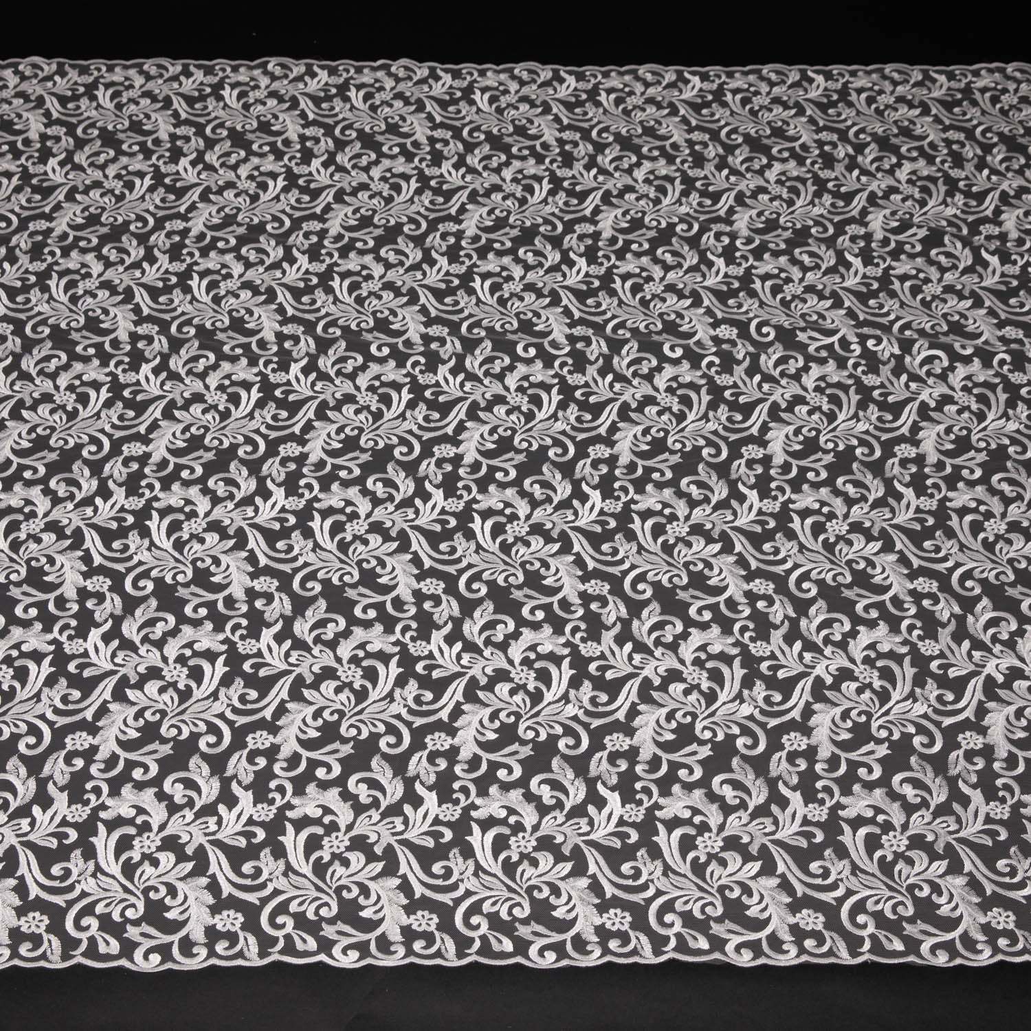 Tulle Lace Fabric Embroidered with Intricate Design 100% Polyester 50/52" Wide | Exquisite Fabric
