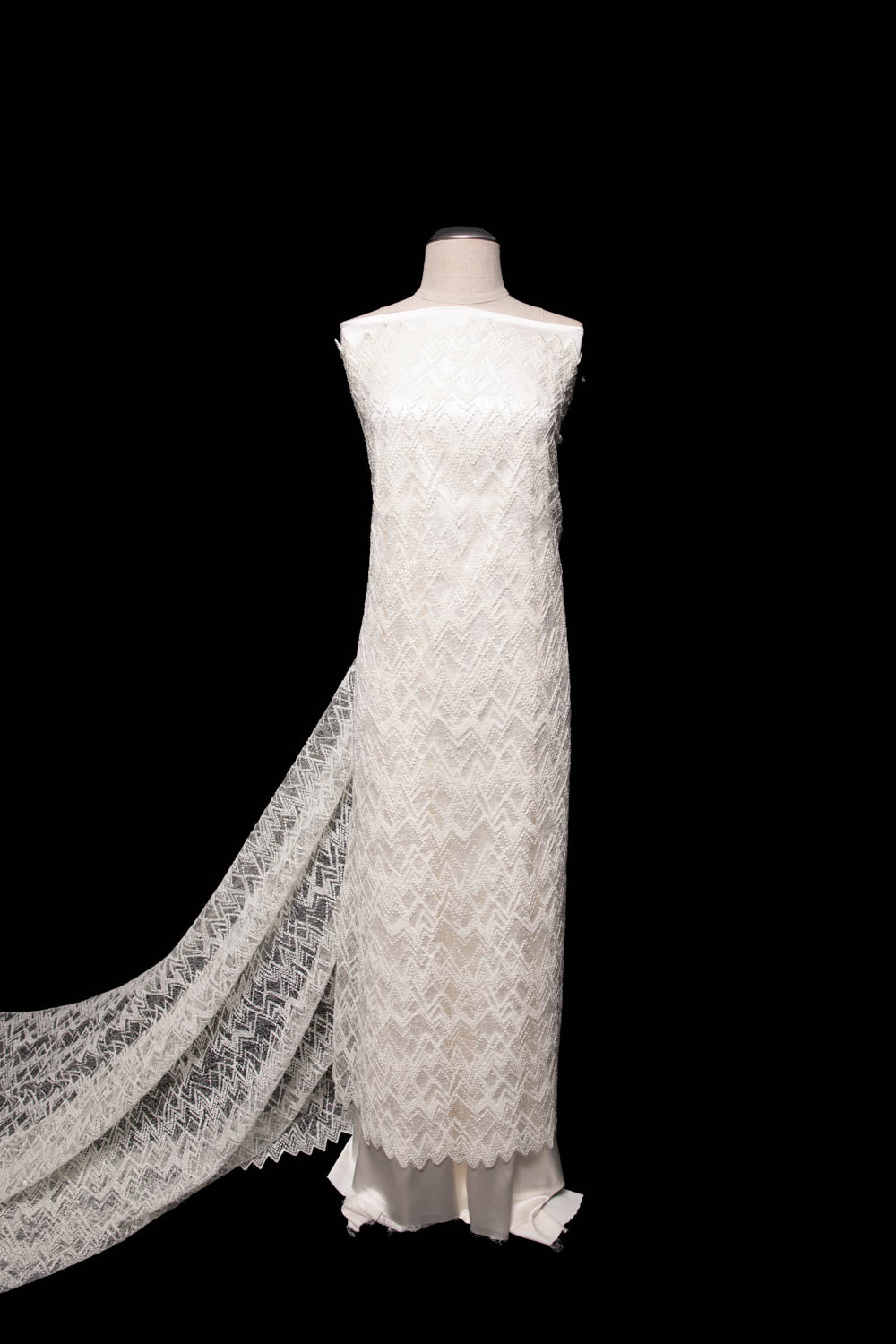 Susumi Lace Tulle Fabric Embroidered Metallic w/Sequins and Intricate Pattern 100% Polyester  50/52" Wide | Exquisite Fabric
