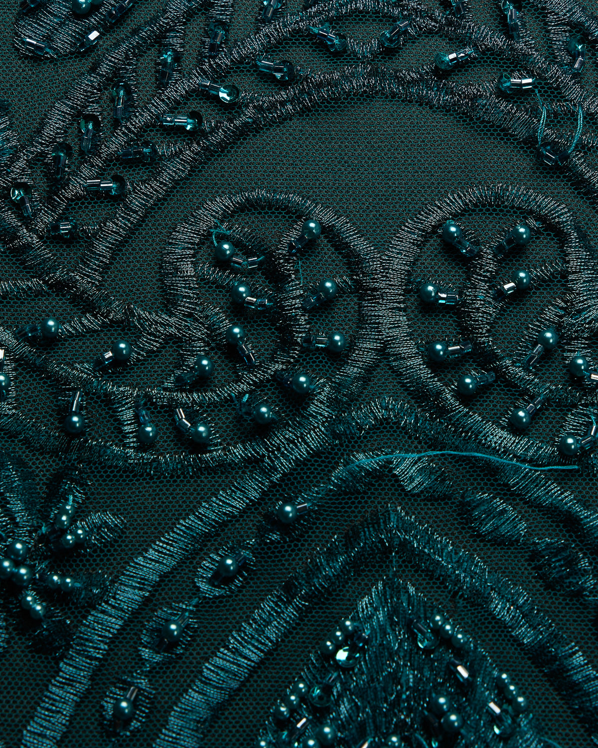 EMBROIDERED BEADED & SEQUINED LACE 100% POLYESTER WIDTH 50/52" - Exquisite Fabrics