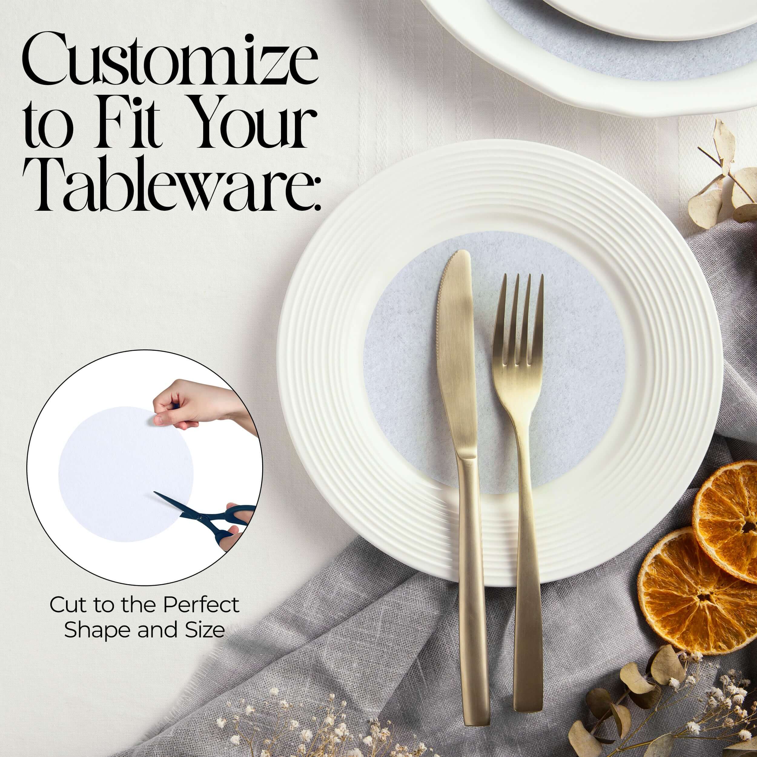Felt Dish Protectors Plate Dividers 48 Piece Set