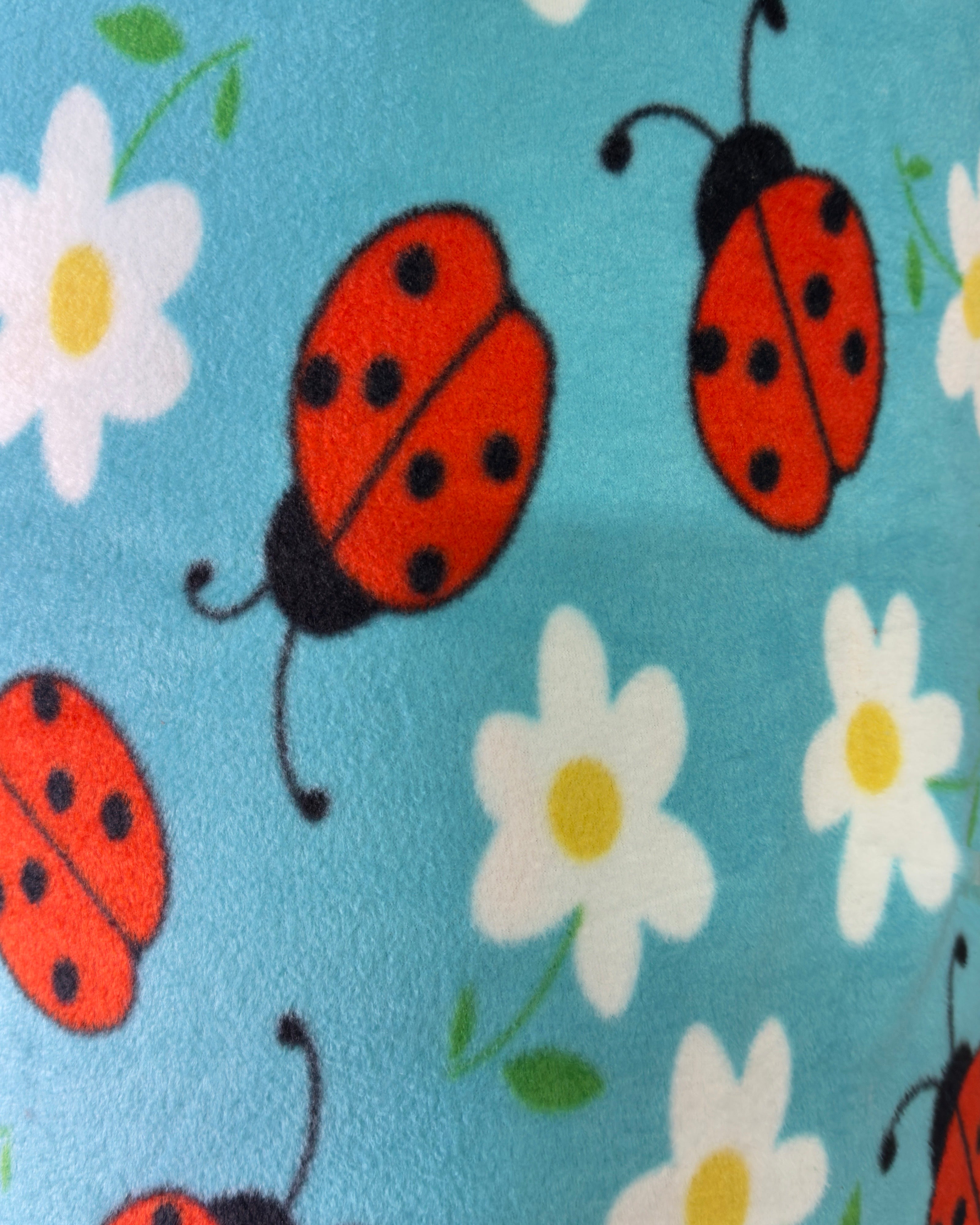 Ladybug Print Fleece Fabric | 60" Anti-Pill Polyester Fleece