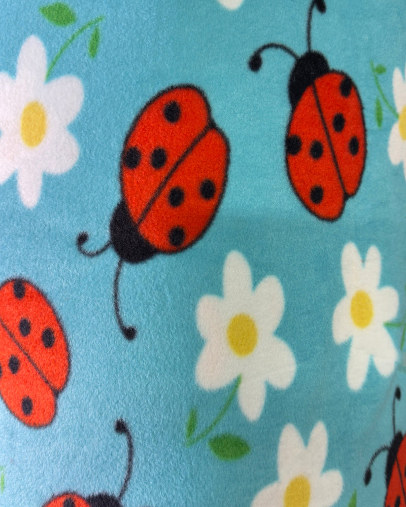 Ladybug Print Fleece Fabric | 60" Anti-Pill Polyester Fleece