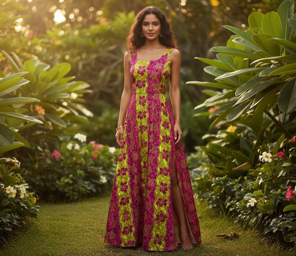 Hibiscus, Sea Turtle Rayon Challis Fabric | Islands Fabric