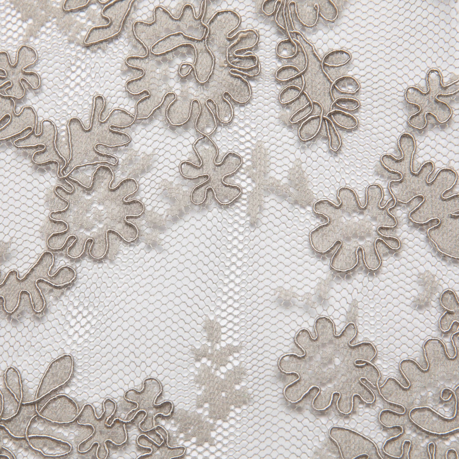 Re-Embroidered Lace Fabric with Cord and Extravagant Floral Design | Exquisite Fabric