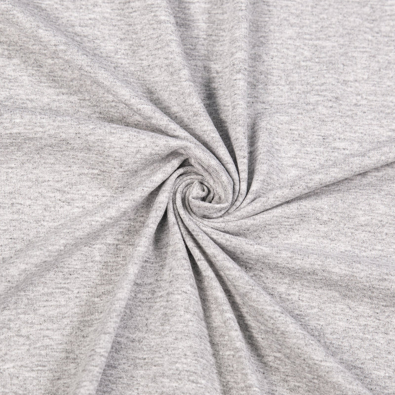 Cotton Spandex Jersey Knit Fabric – 10 oz 4-Way Stretch | Heather Grey