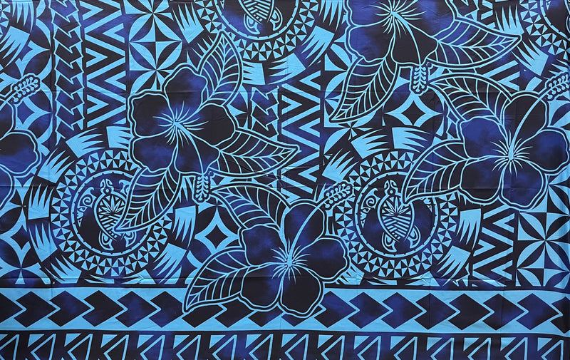 Hibiscus Sea Turtle Polyester Sarong | Islands Fabric