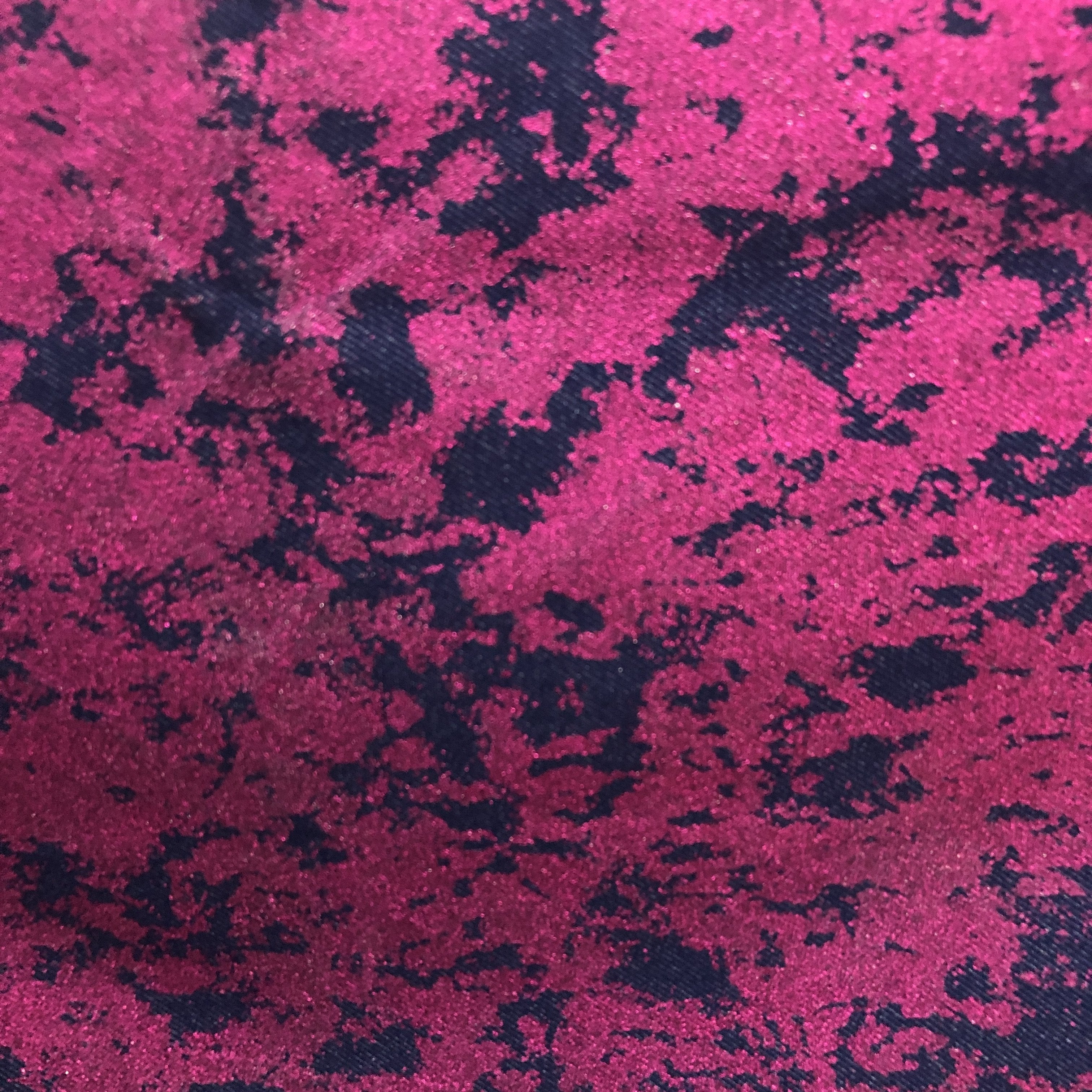 Jolt Foiled Stretch Faux Denim Fabric | Blue Moon Fabrics