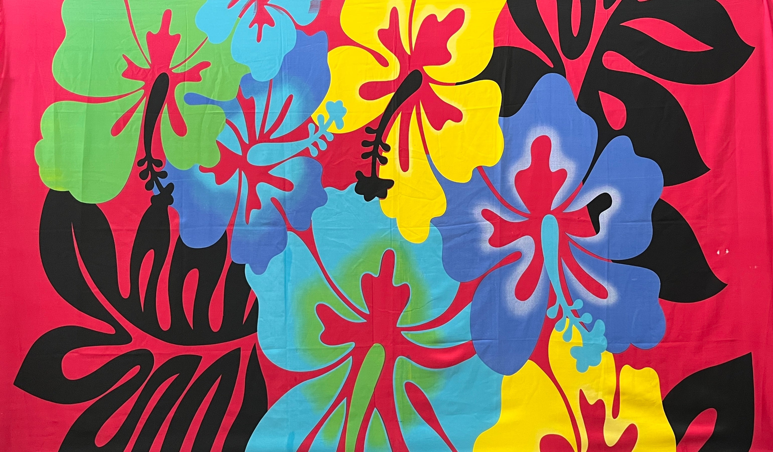 Hibiscus Airbrush Flower Sarong | Islands Fabric