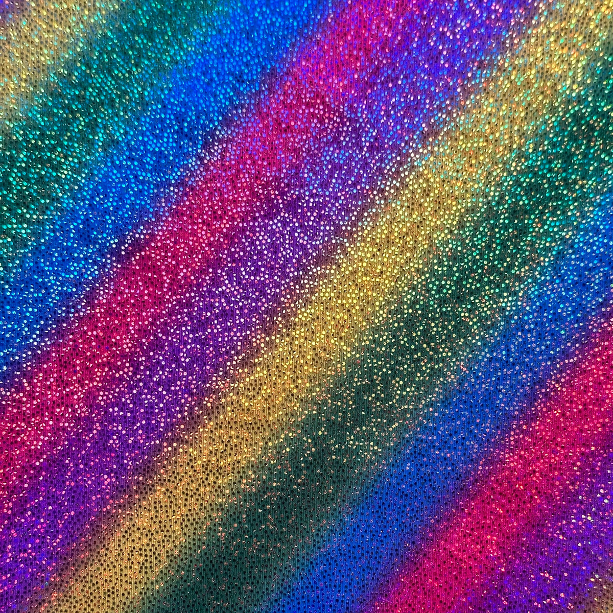 Diagonal Rainbow Print 4-Way Flex Poly Spandex Fabric | Spandex Palace
